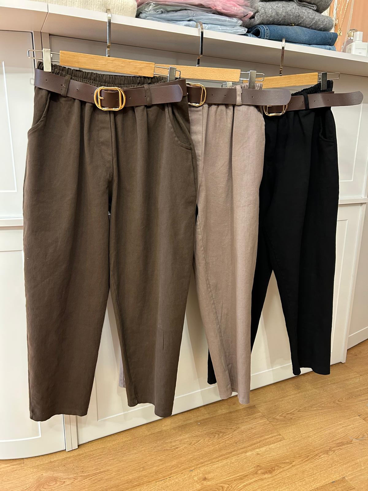 KEMERLİ GAABARDİN PANTOLON