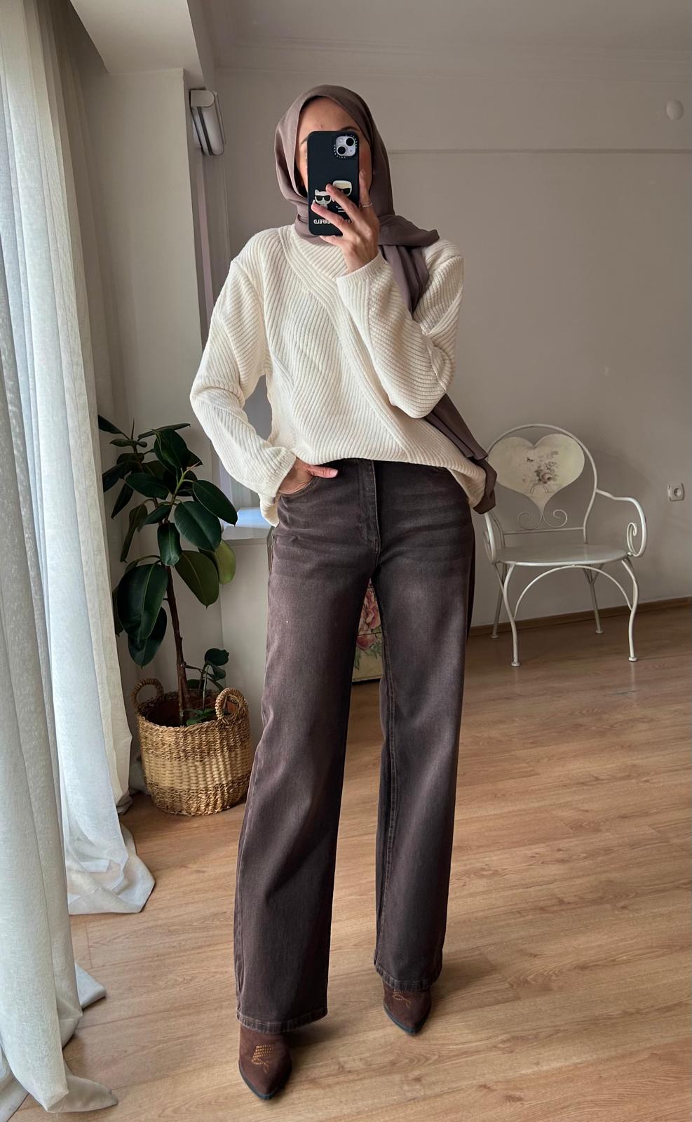 KAHVERENGİ JEAN PANTOLON