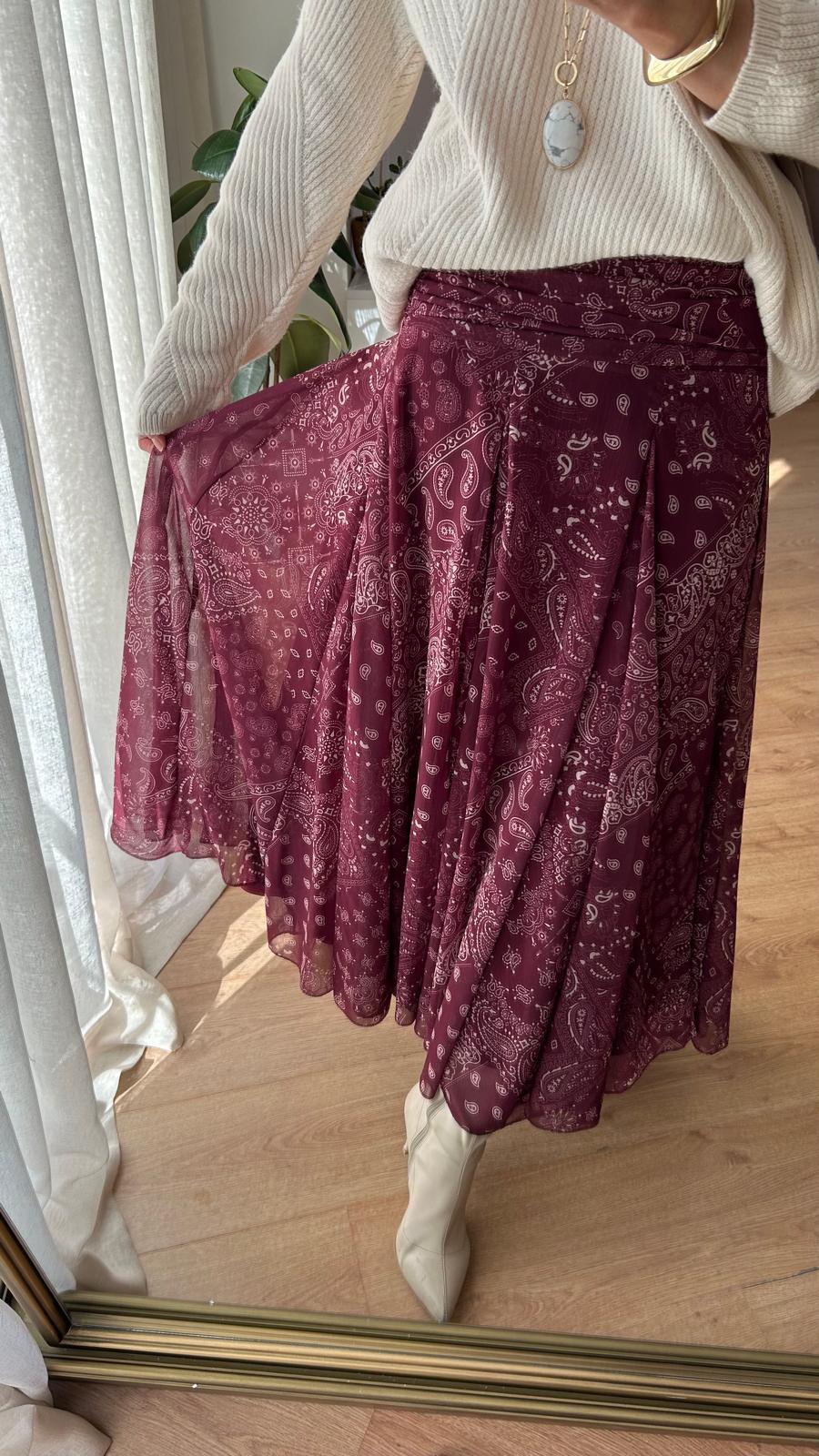 KORSAJLI ŞAL DESEN ETEK