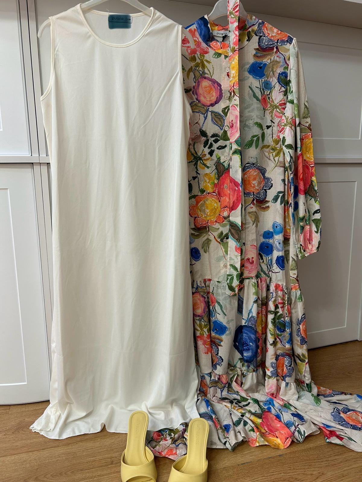 FLORAL DESEN HAKİM YAKA ELBİSE