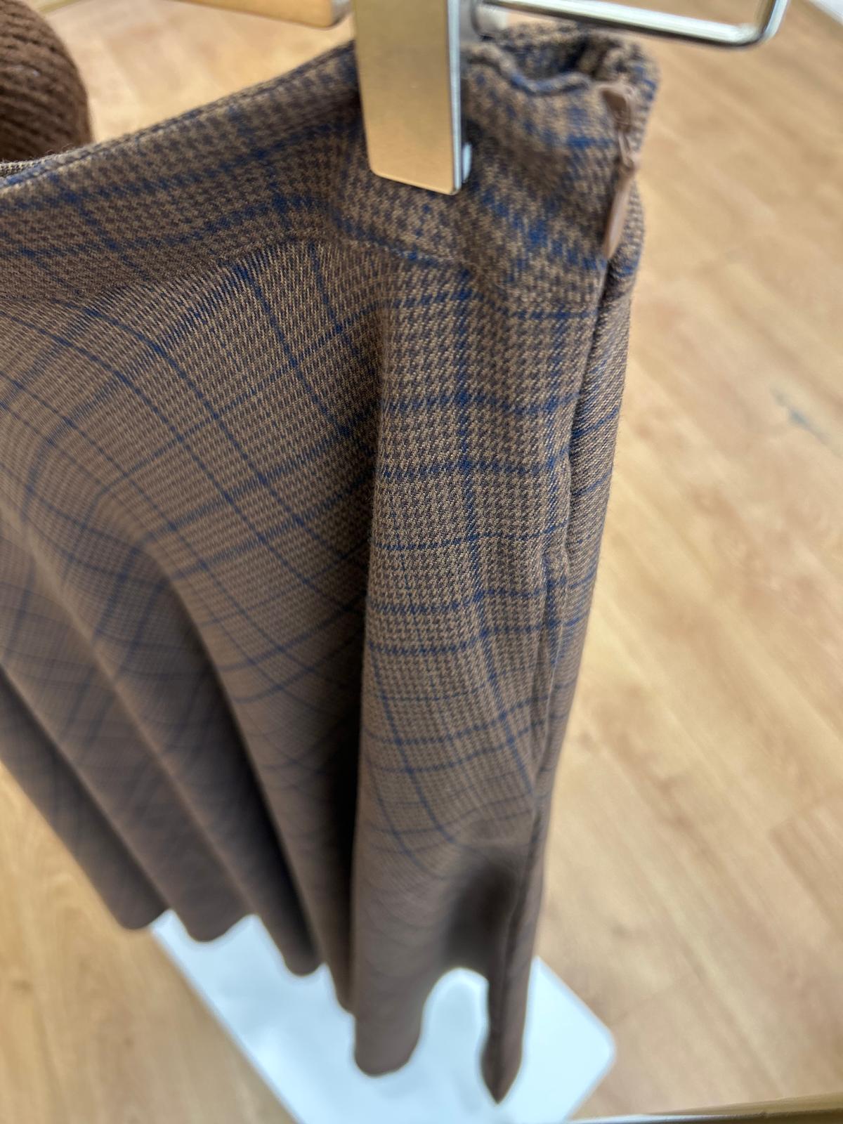 KAHVERENGİ EKOSE KLOŞ ETEK