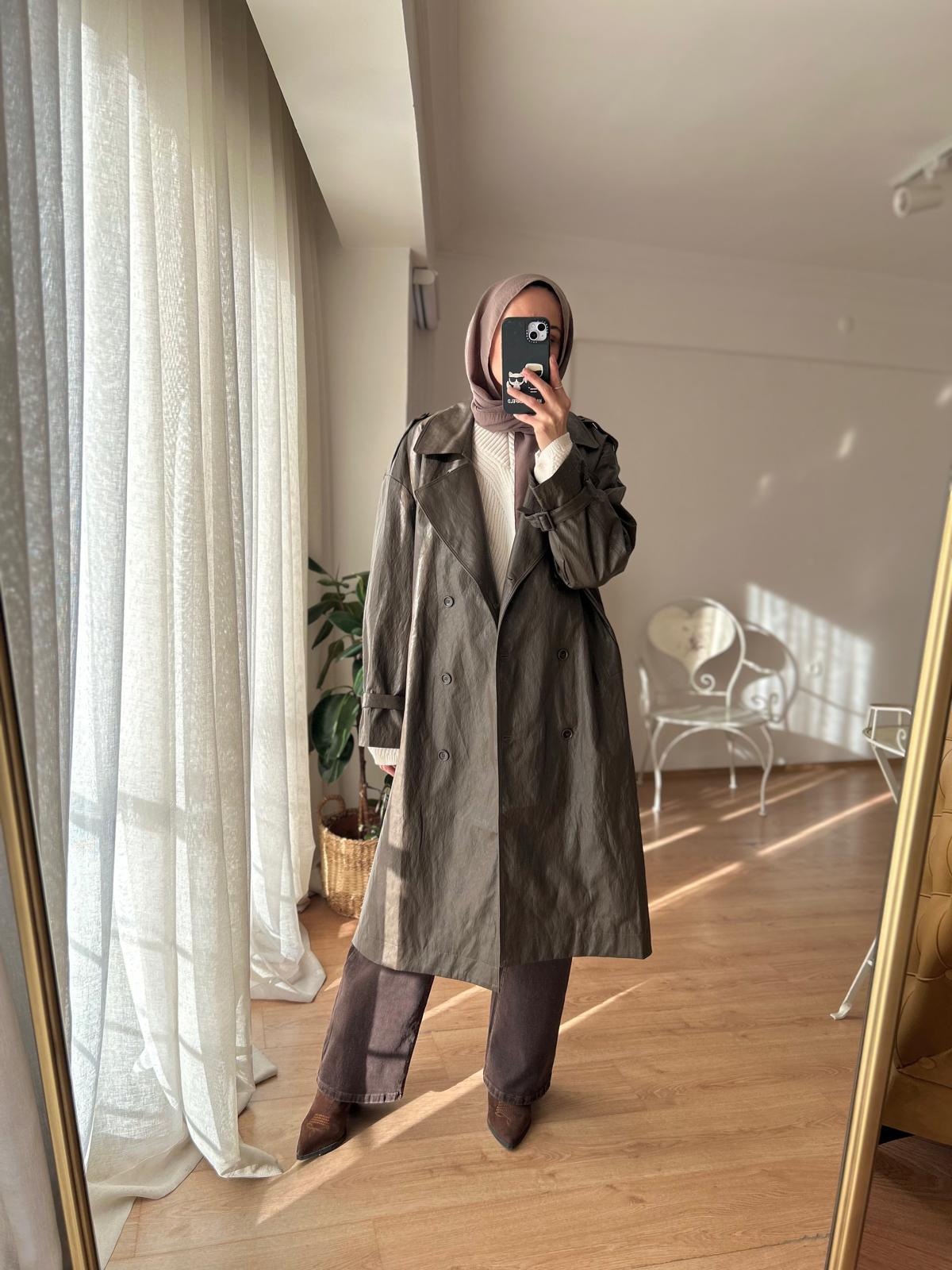 PREMİUM SUNİ DERİ TRENÇ