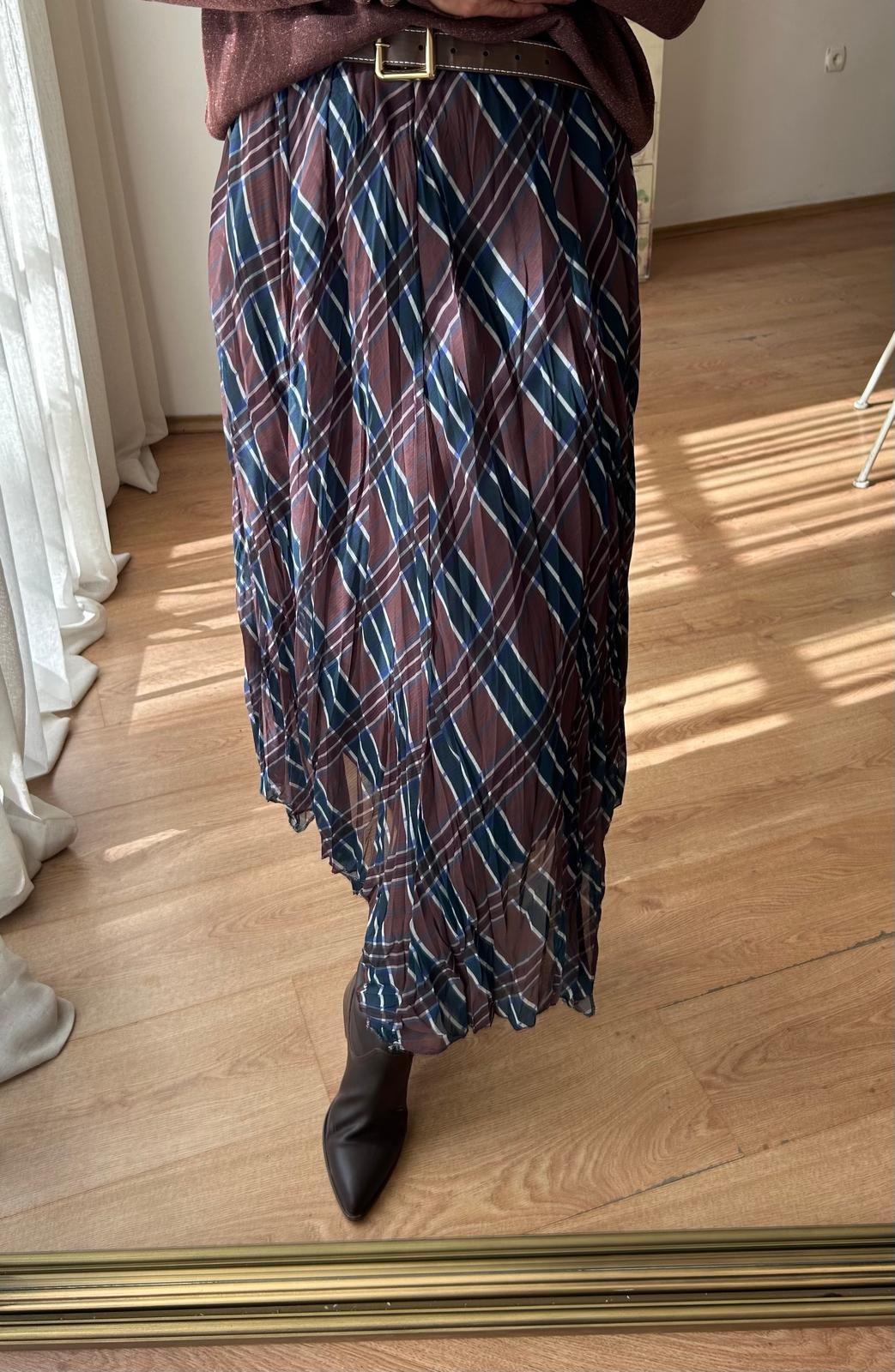 EKOSE ŞİFON KAHVE ETEK