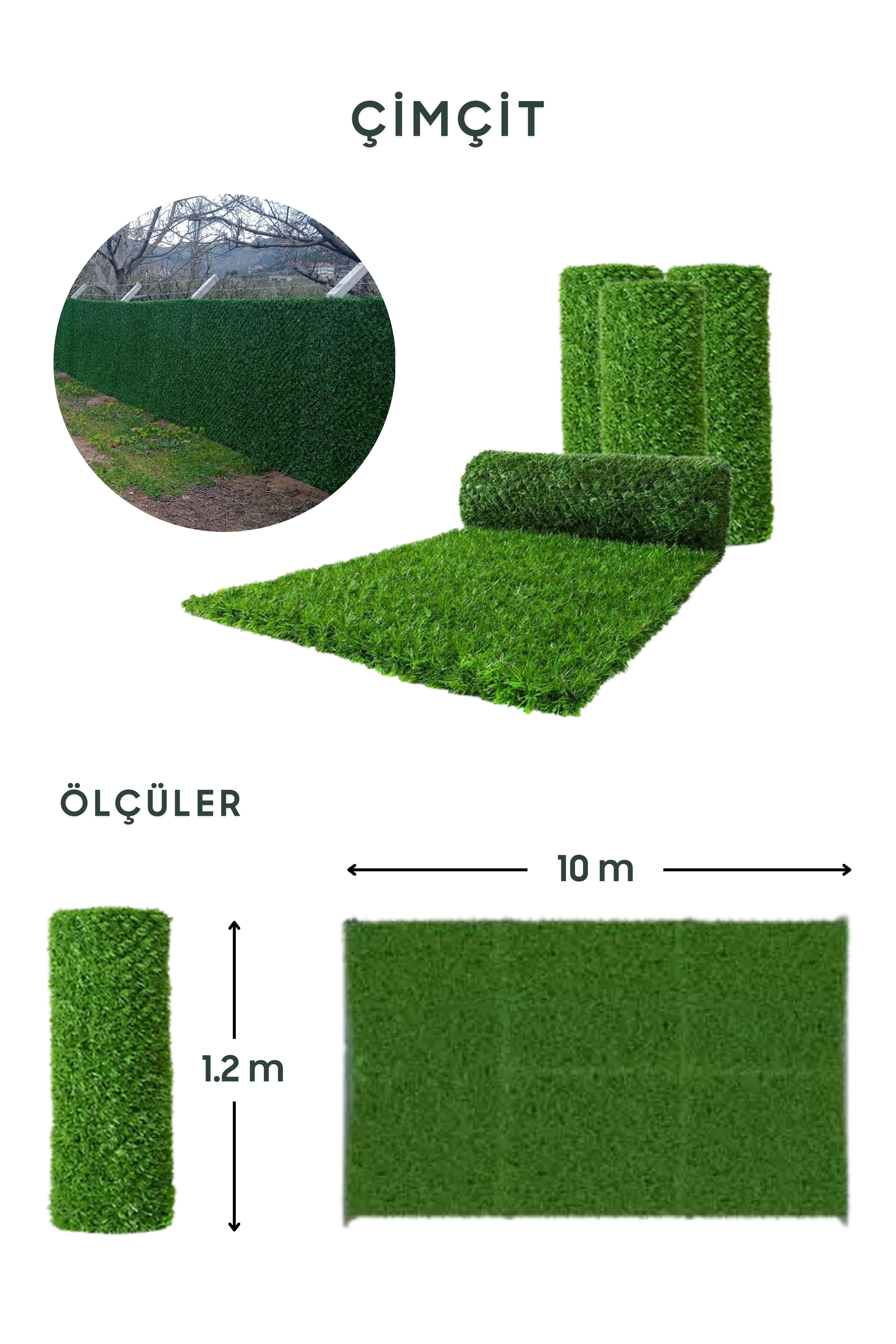 Çim Çit  - 1,2mx10m