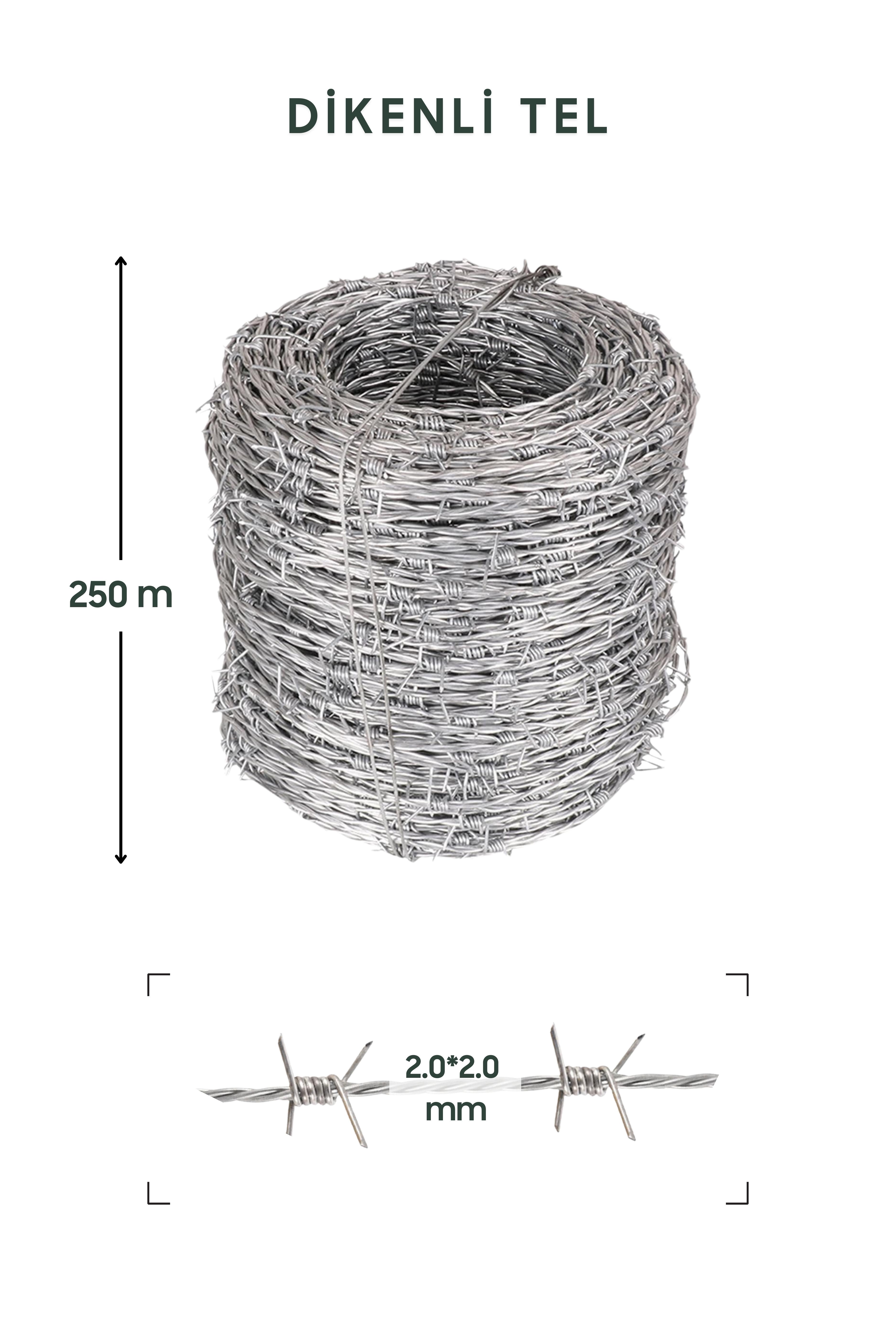 Dikenli Tel 250 m  - 2.00*2.00 mm