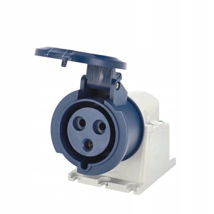 Ever Charger Eğik Duvar Prizi Tek Faz 32A 1P+N+PE IP44 Mavi Vidalı Bağlantı