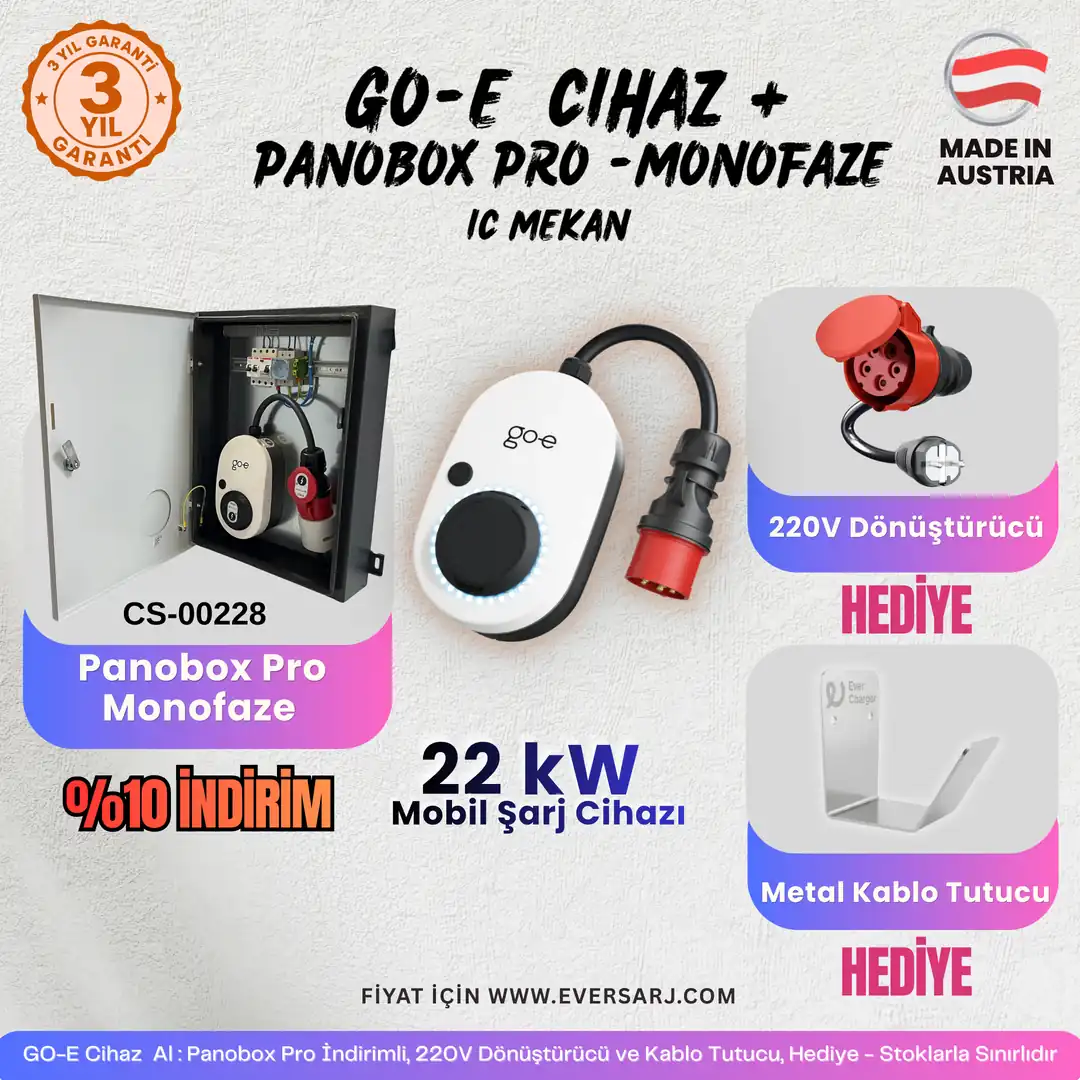 go-e Gemini Flex Alana PanoBox Pro Monofaze %10 İndirimli - Ever