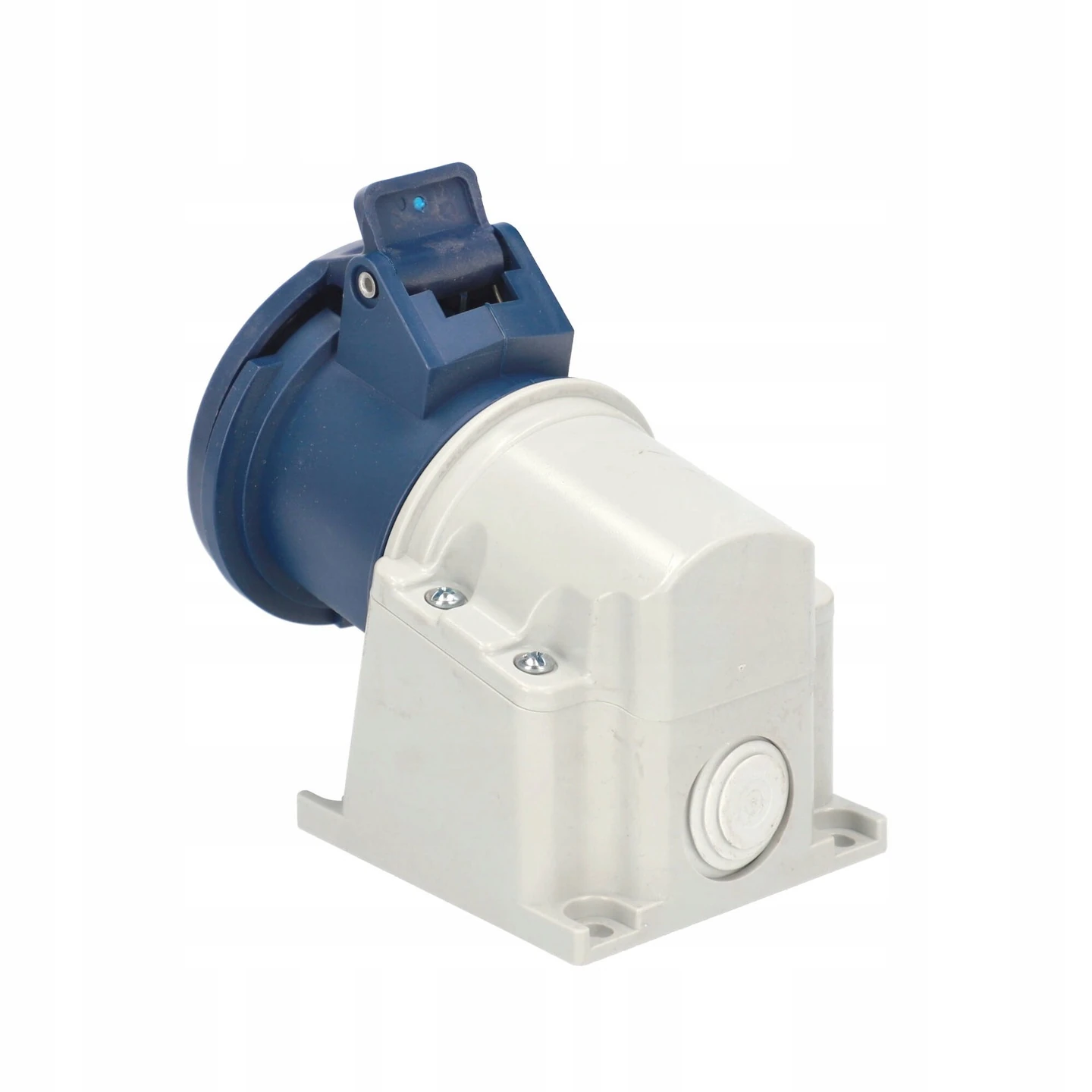 Ever Charger Eğik Duvar Prizi Tek Faz 32A 1P+N+PE IP44 Mavi Vidalı Bağlantı