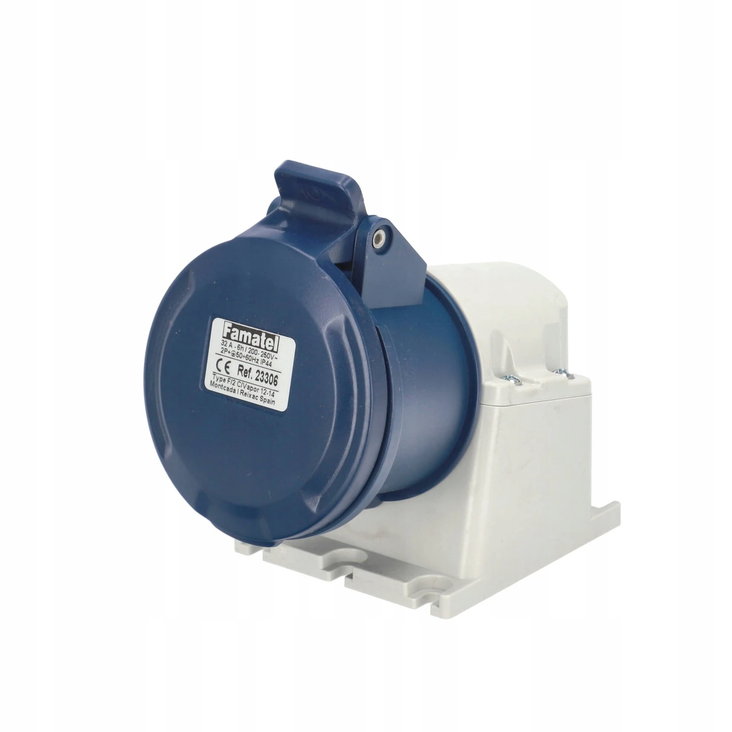 Ever Charger Eğik Duvar Prizi Tek Faz 32A 1P+N+PE IP44 Mavi Vidalı Bağlantı