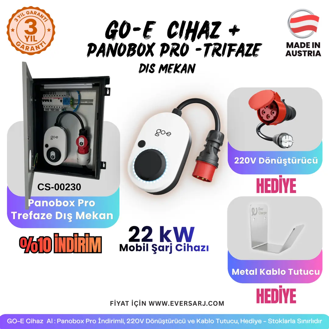 pogeページ go-e Gemini Flex Alana PanoBox Pro Trifaze (Dış Mekan) %10