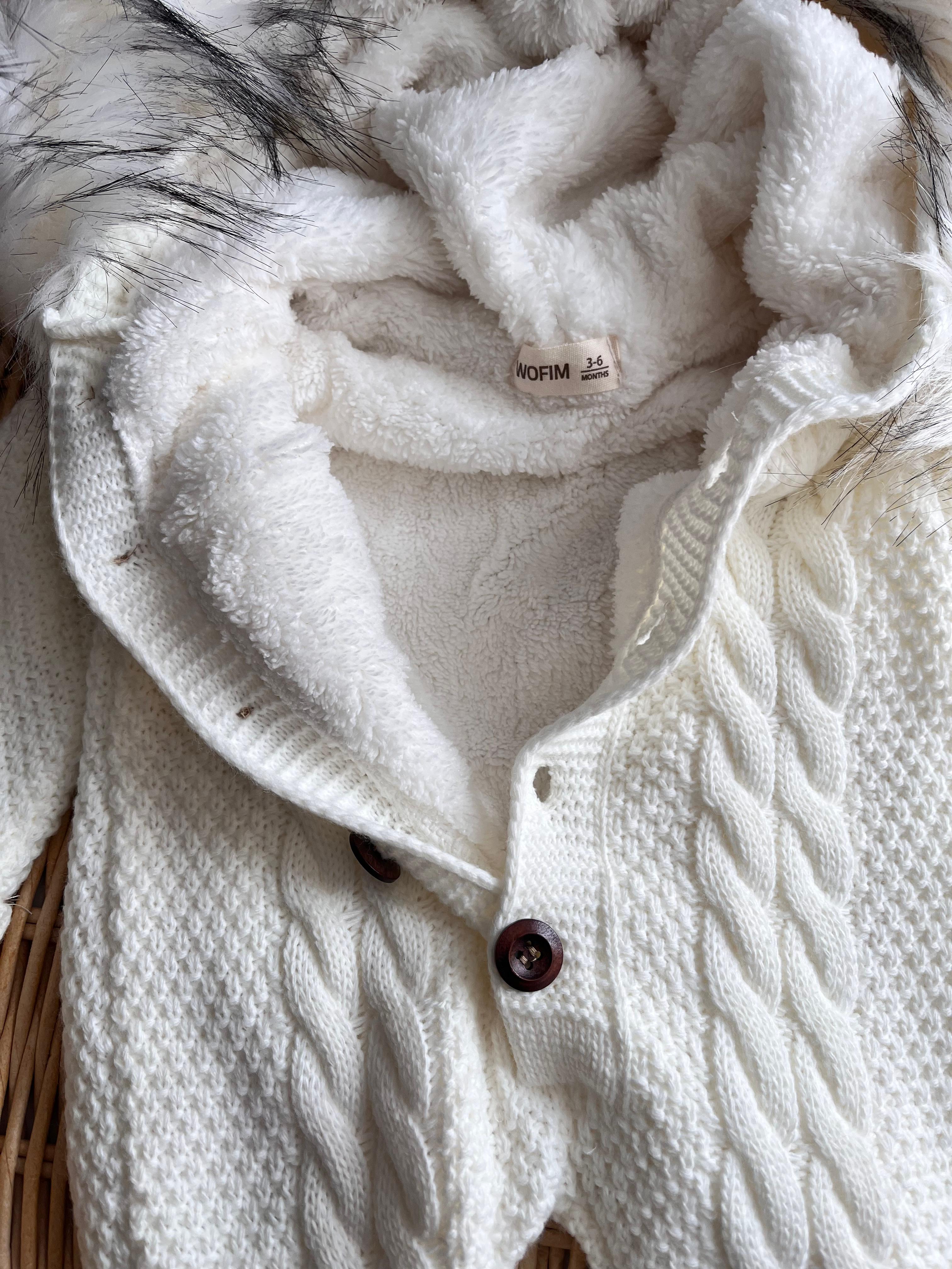 Kürklü İçi Welsoft Ördü Kalın Tulum Beyaz (Kürkü Çıkarılabilir)