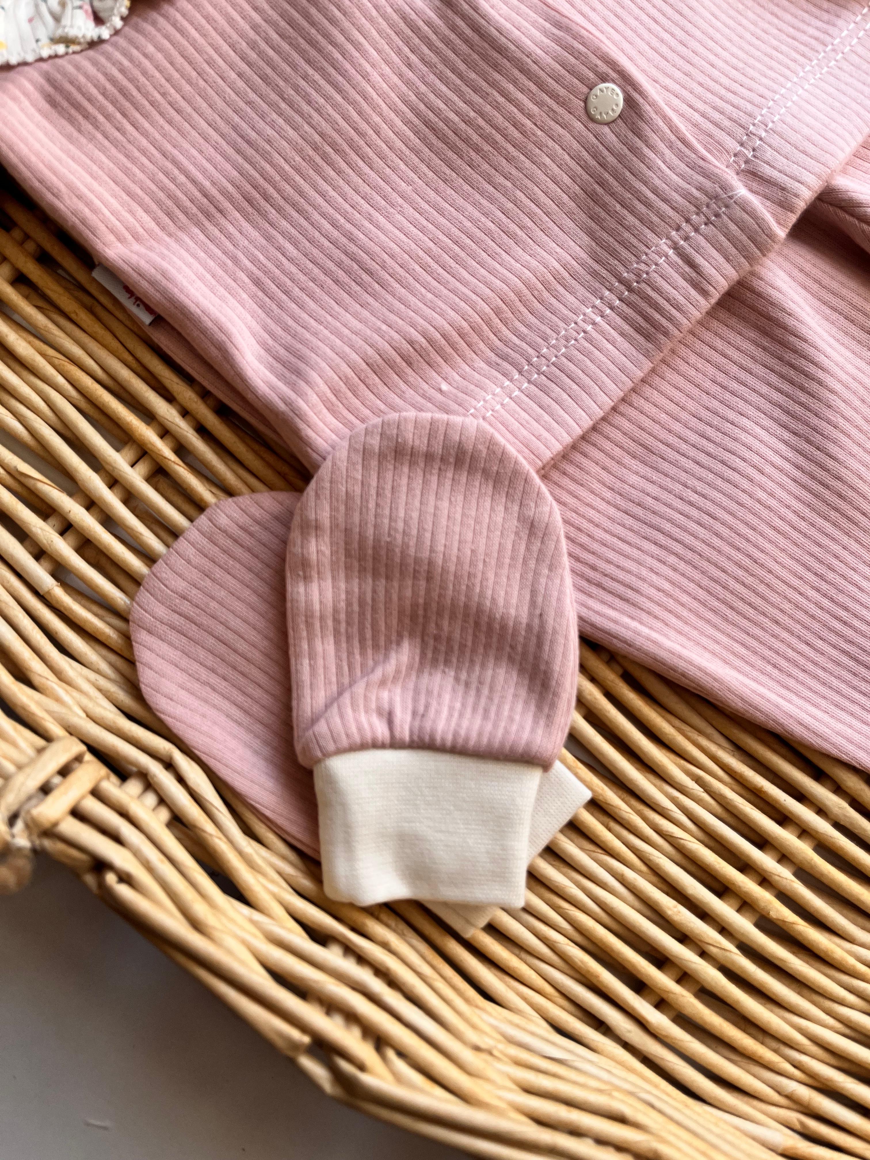 Flower Çiçek Nakış 5'li Yenidoğan Set