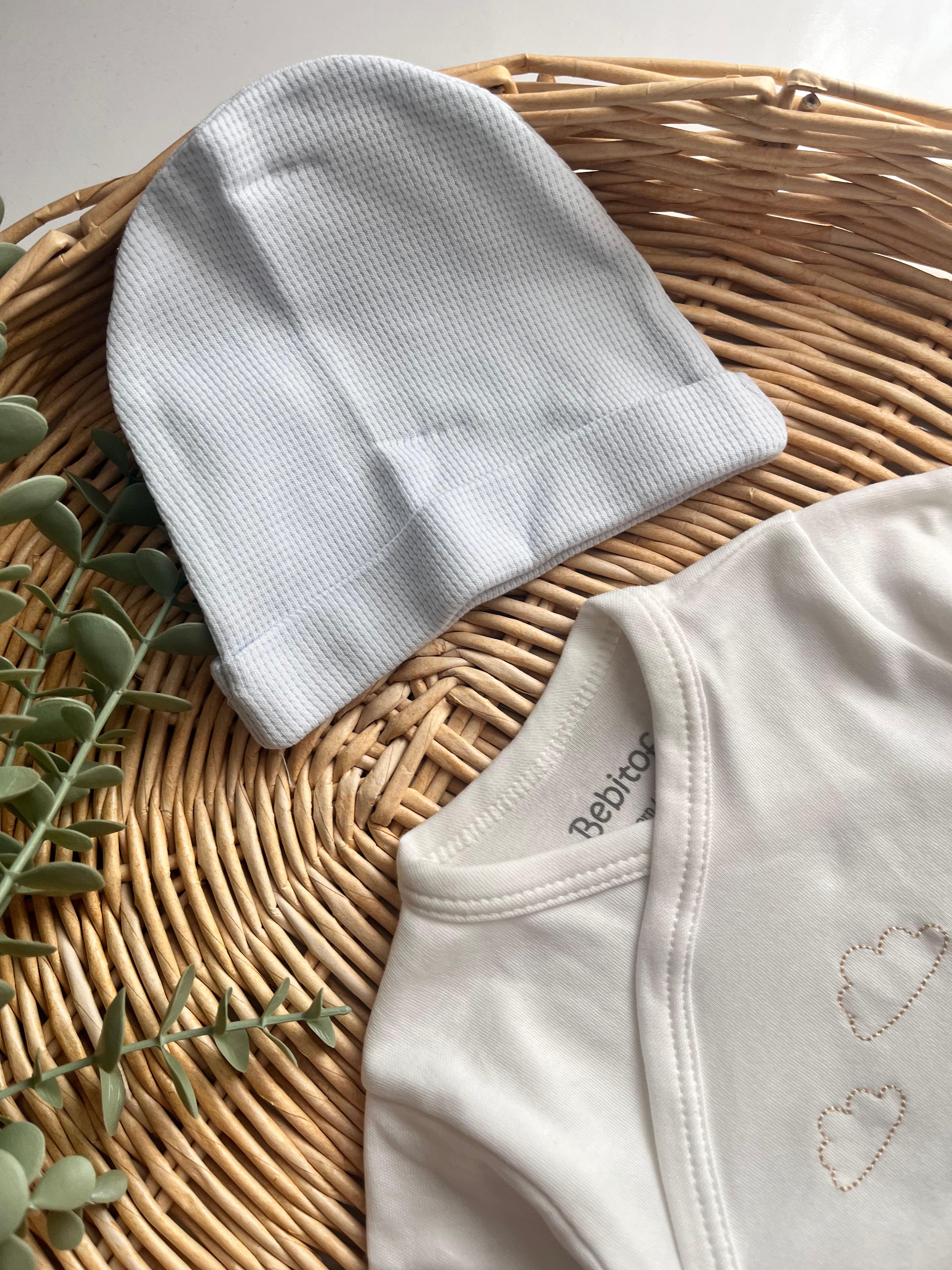 %100 Pamuk Erkek Bebek Araba Nakışlı 5'li Yenidoğan Set Buz Mavi