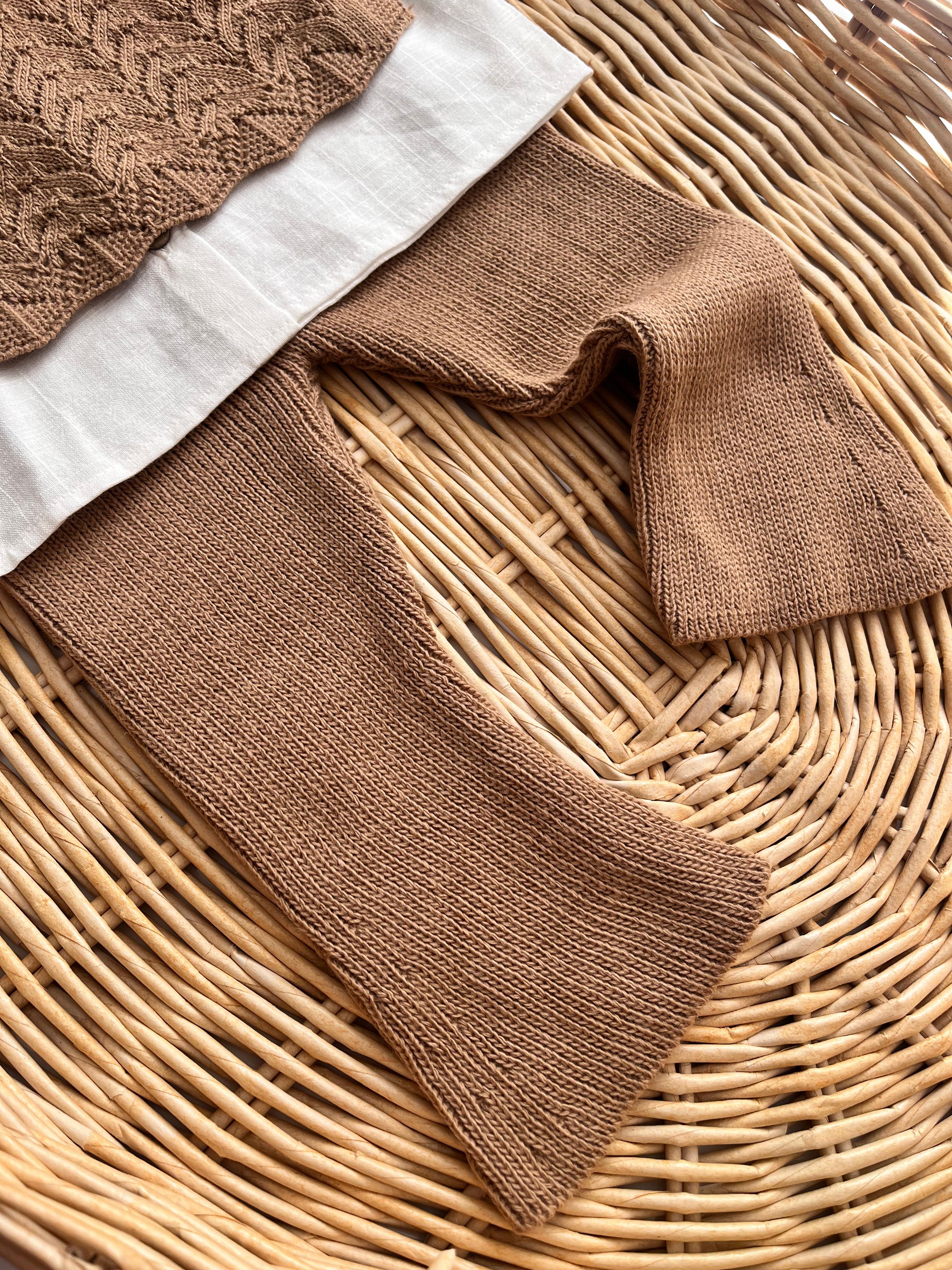 Triko Süveterli Gömlek Alt 3'lü Takım Kahve