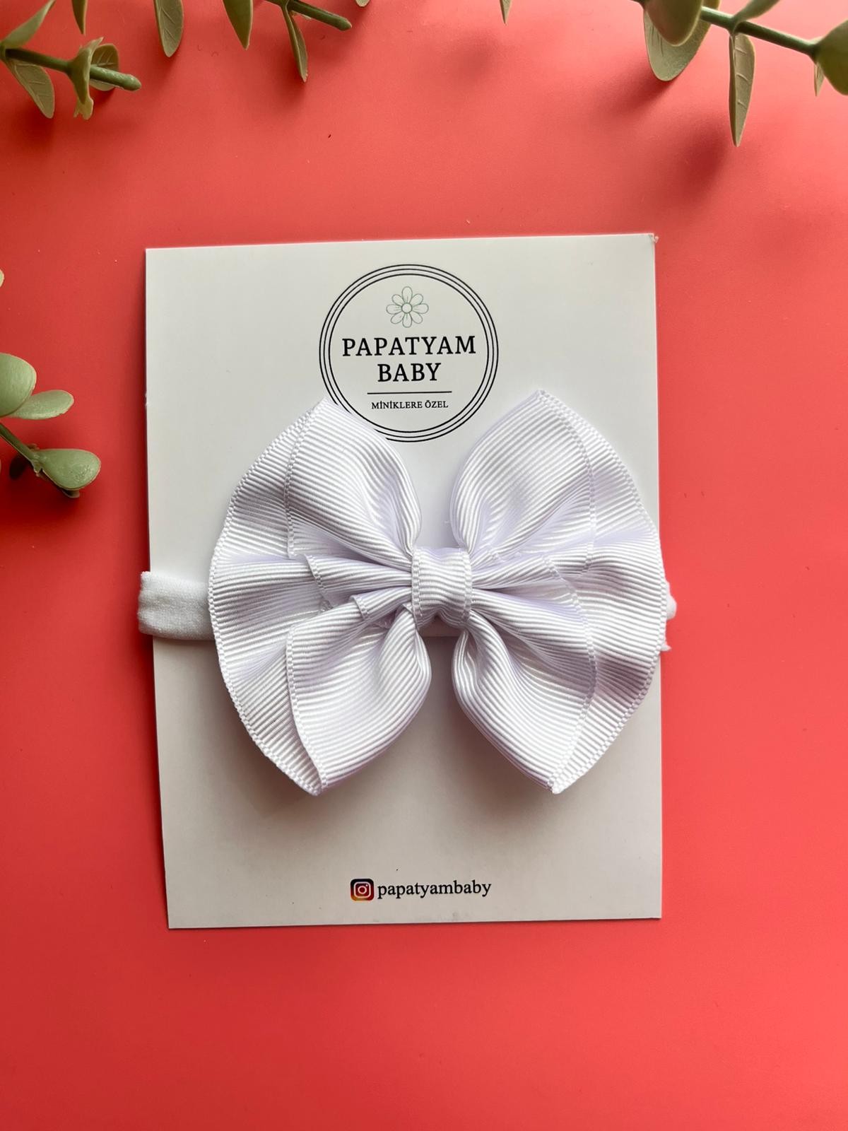 Beyaz Kurdele Bandana 