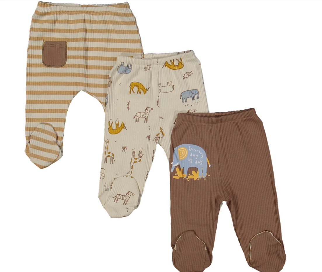 %100 Pamuk Margate Animals 3'lü  Alt