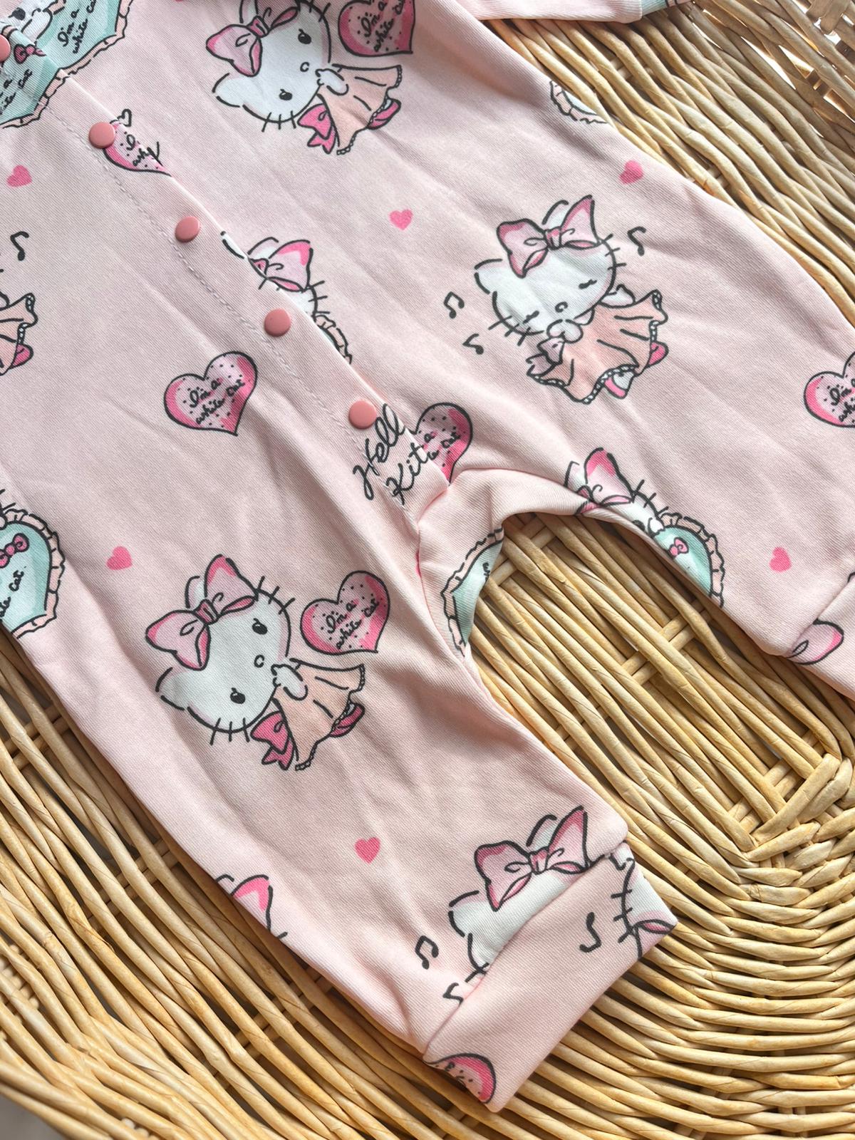 Hello Kitty Desen %100 Pamuk Tulum Pembe