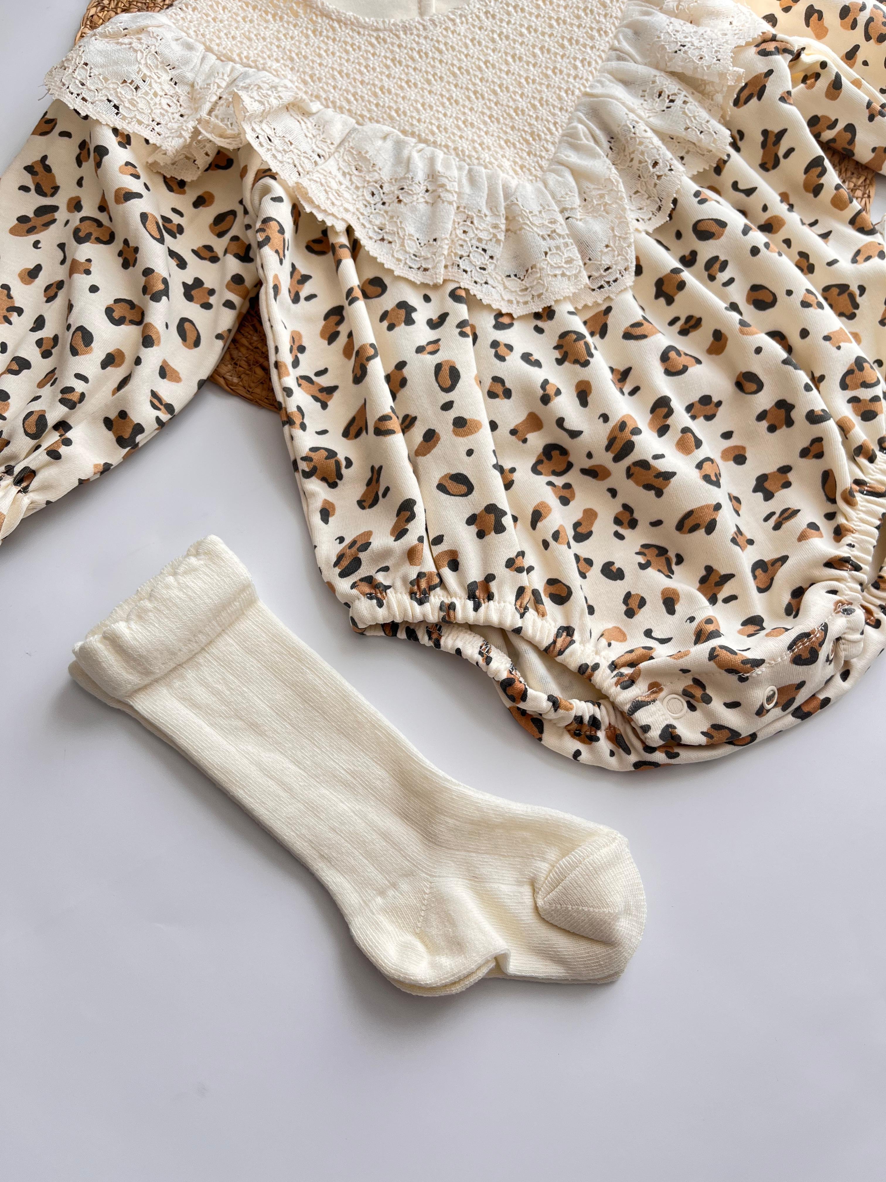 Leopar Romper ve  Çorap