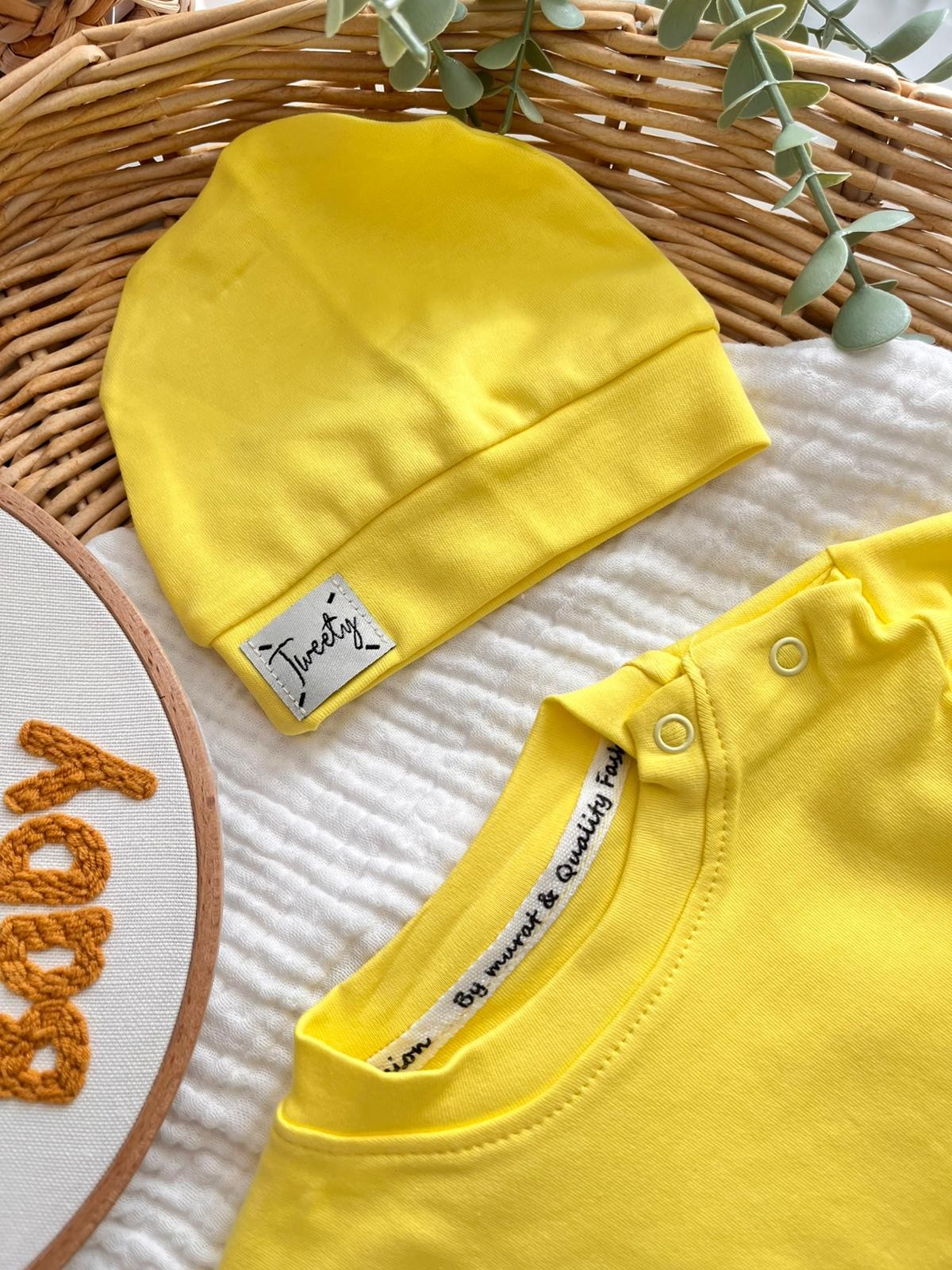 Tweety Baskılı Şapkalı Tulum