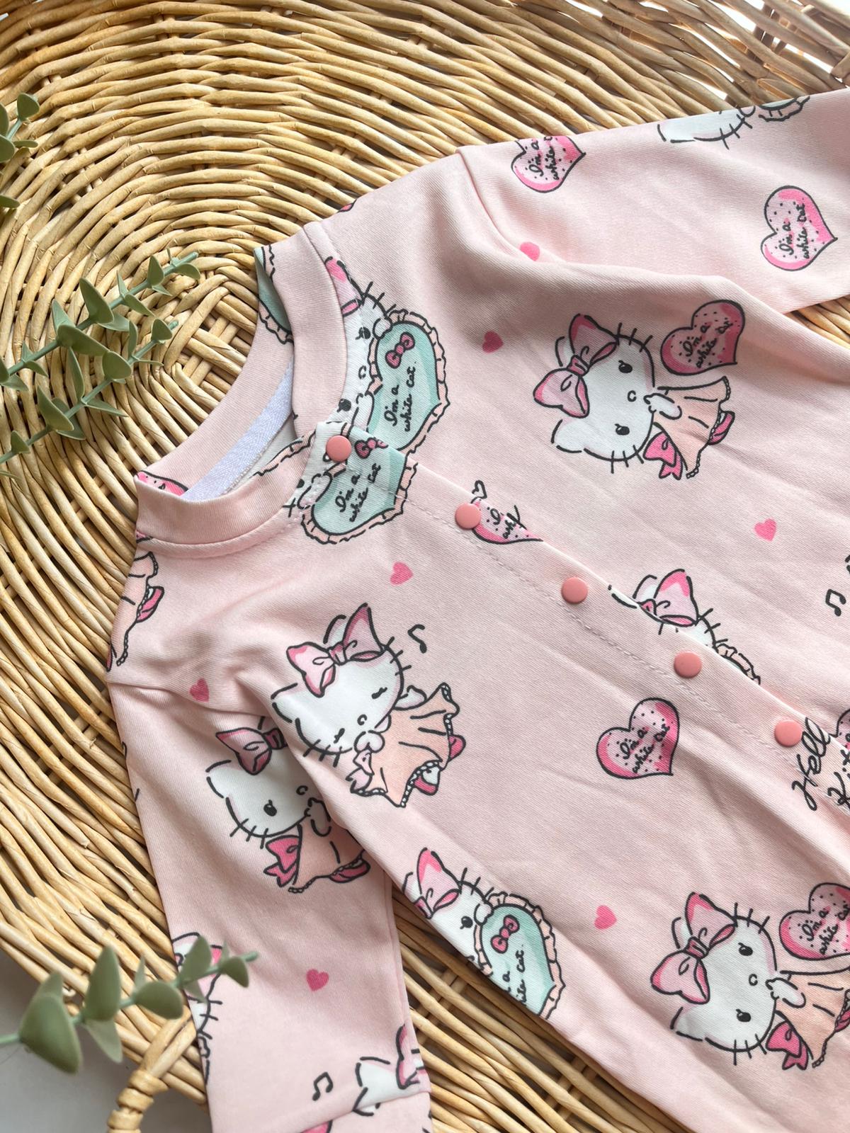 Hello Kitty Desen %100 Pamuk Tulum Pembe