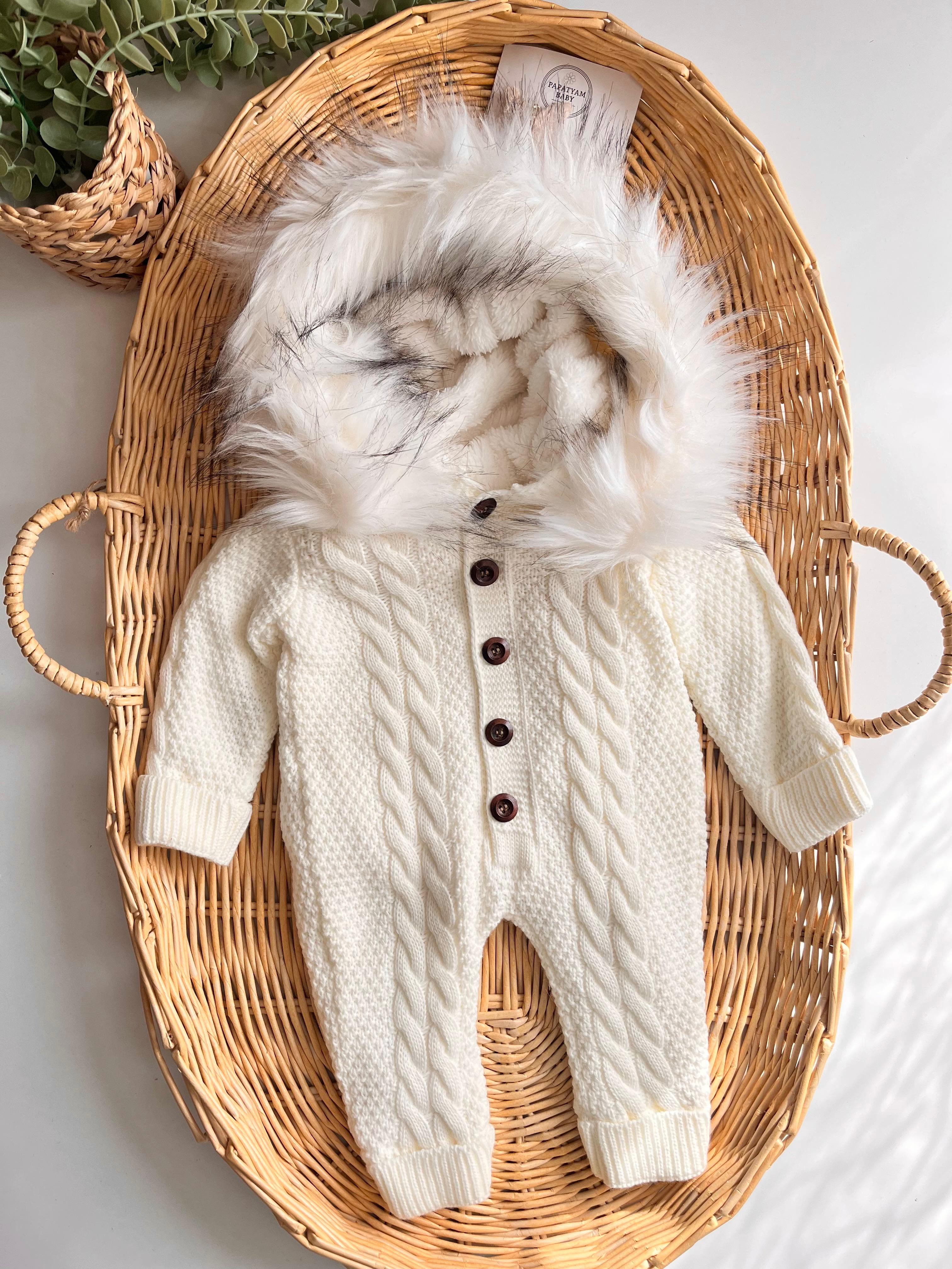 Kürklü İçi Welsoft Ördü Kalın Tulum Beyaz (Kürkü Çıkarılabilir)