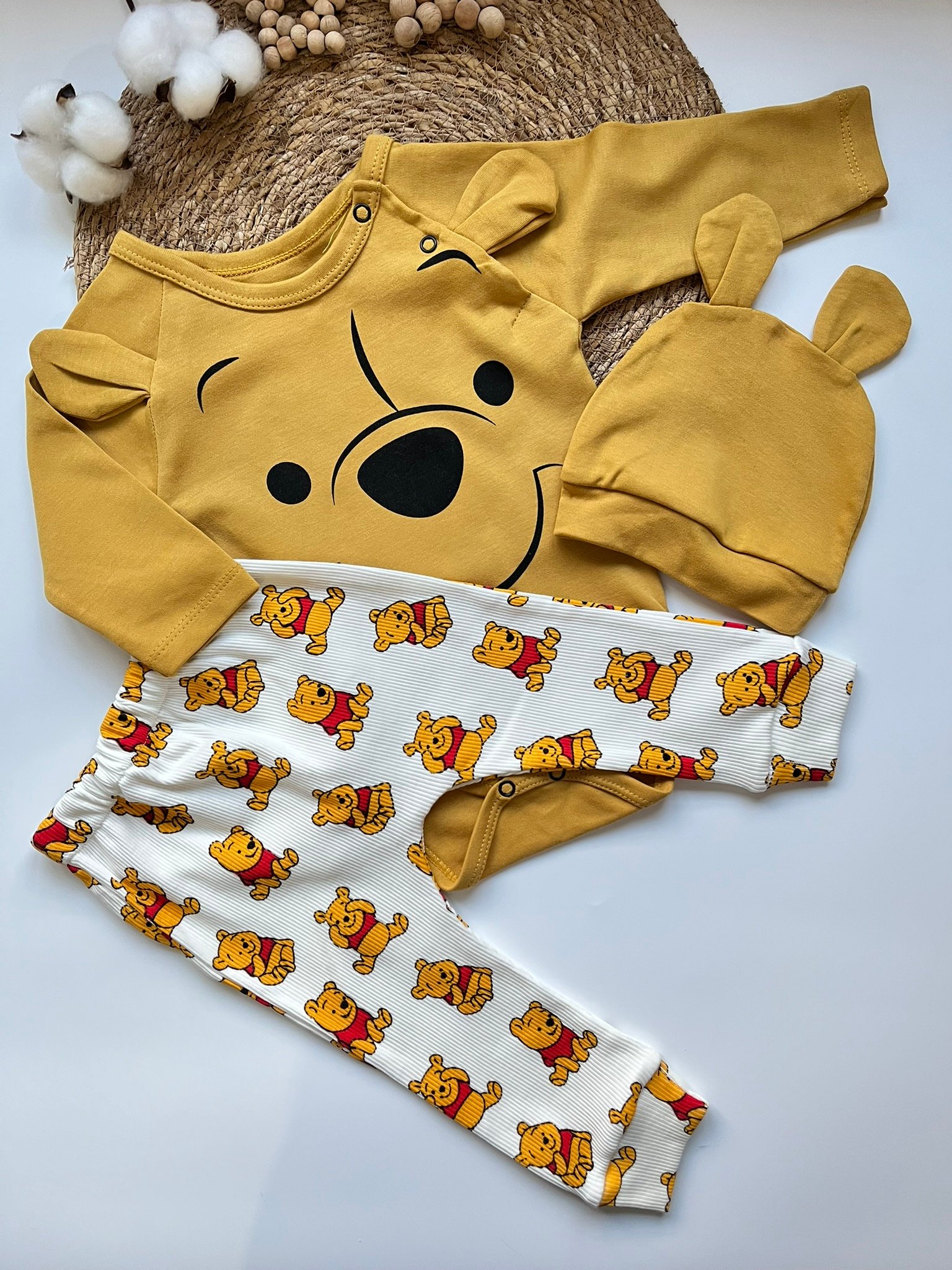 Unisex Winnie The Pooh Desenli 3'lü Takım