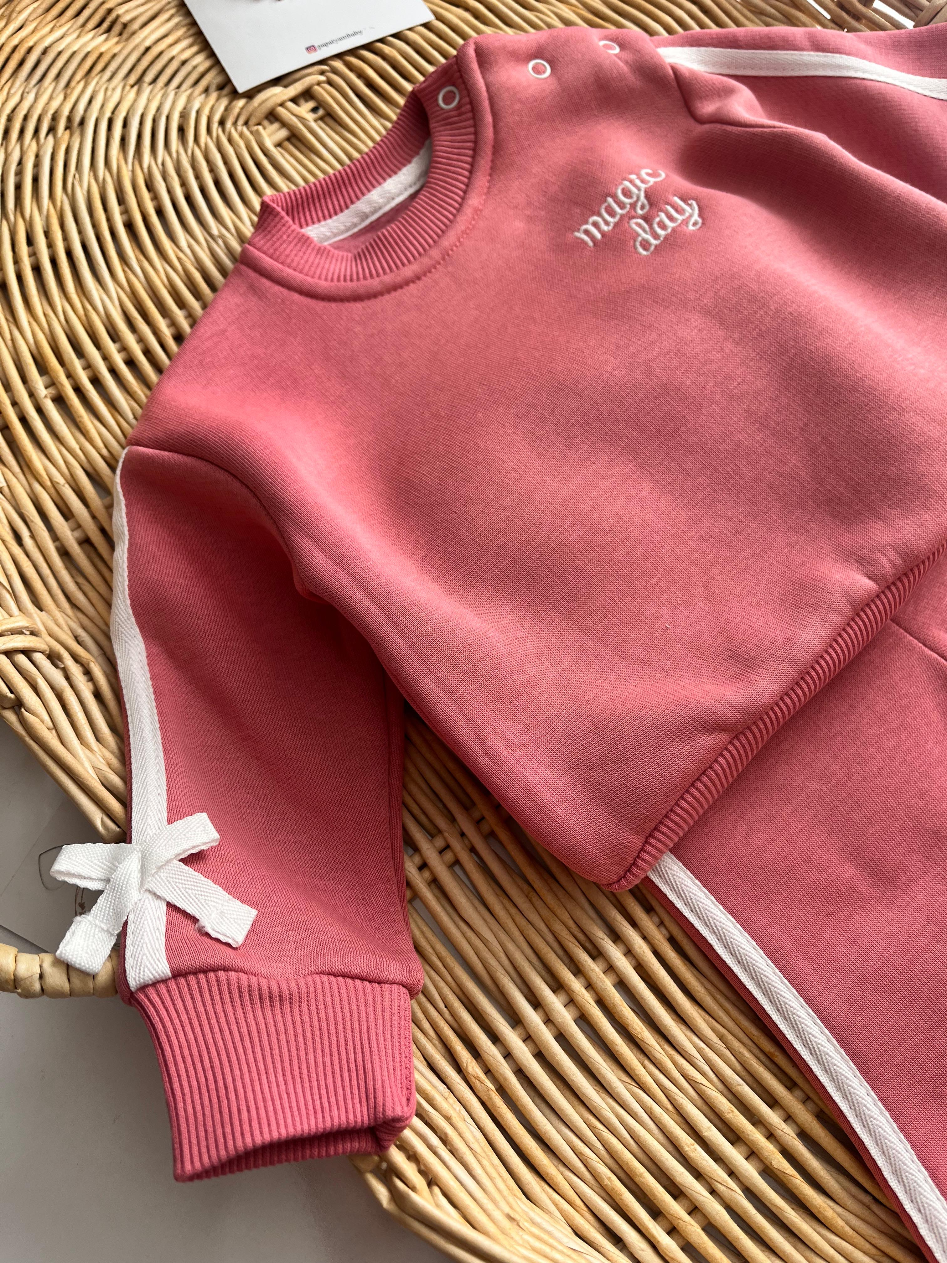 Magic Day İçi Şardonlu Kalın Takım Şeker Pembe ( 1 BÜYÜK BEDEN ALINIZ)