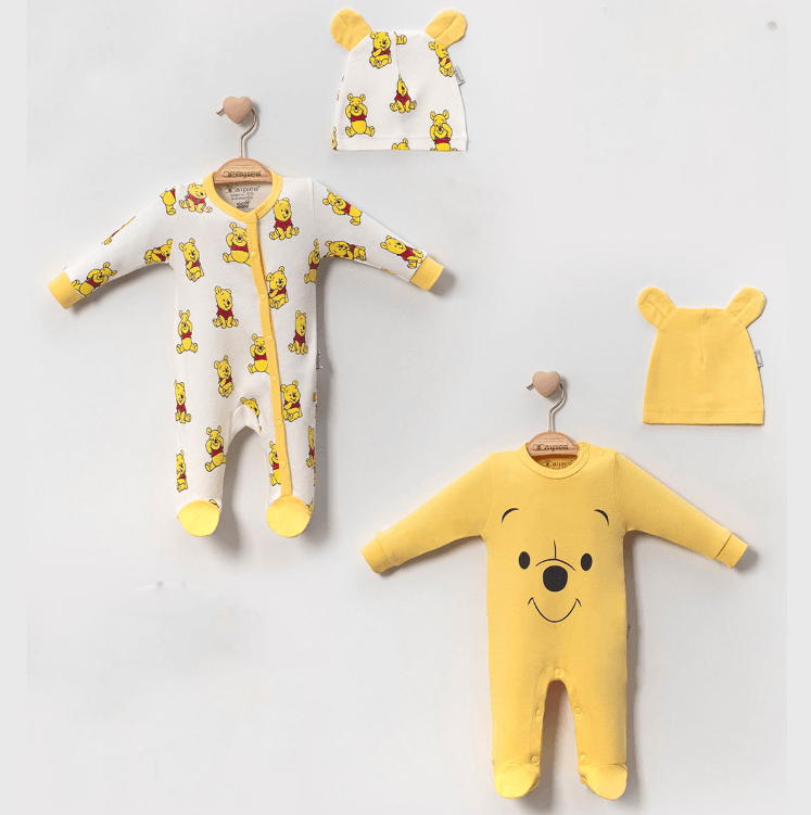 Winnie the pooh 2'li Tulum Şapkalı set 