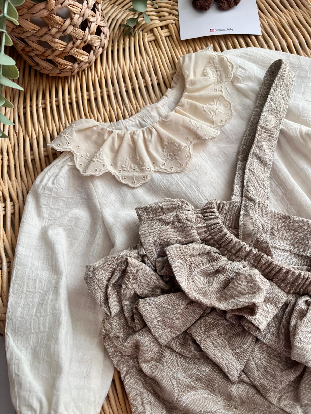 Little Rose Jile Elbise ve Gömlek 2'li Premium Pamuk Takım