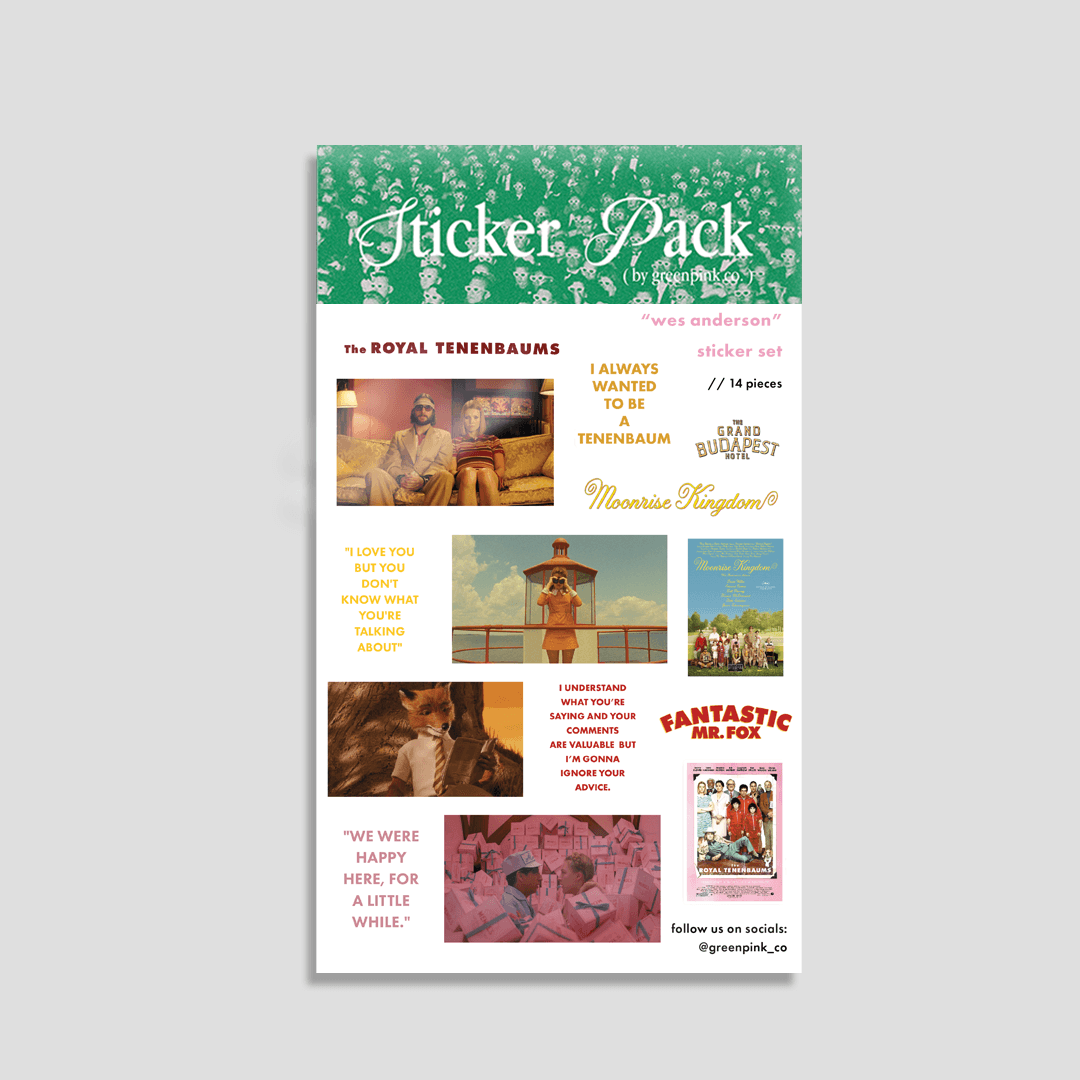gp “wes anderson” sticker pack