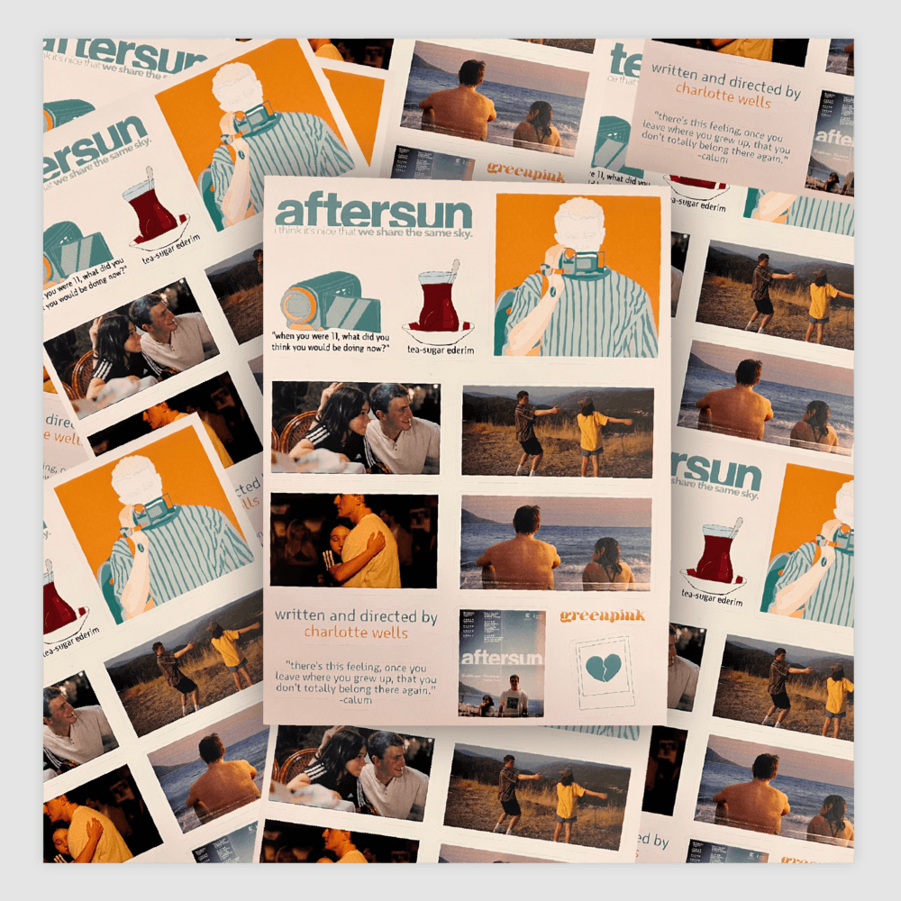 “aftersun” sticker set