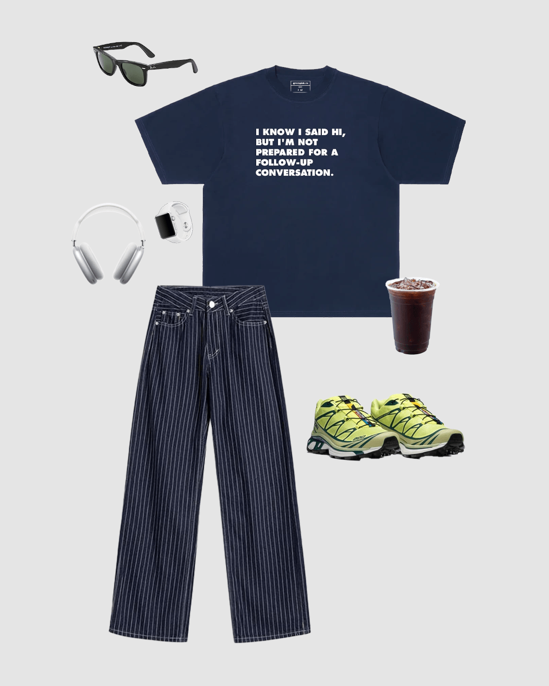 "i know i said hi..." indigo t-shirt