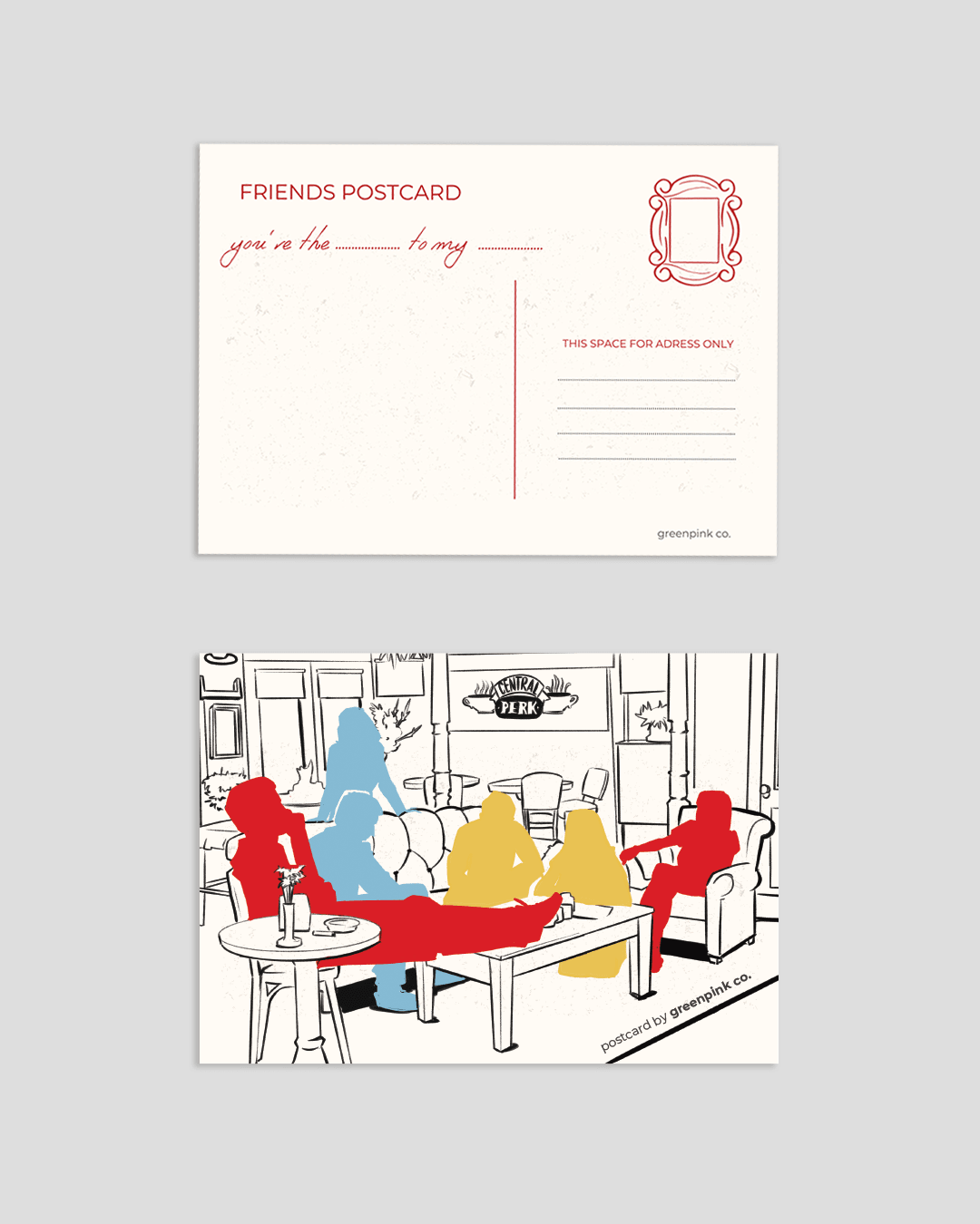 "friends" postcard set (3 pieces)