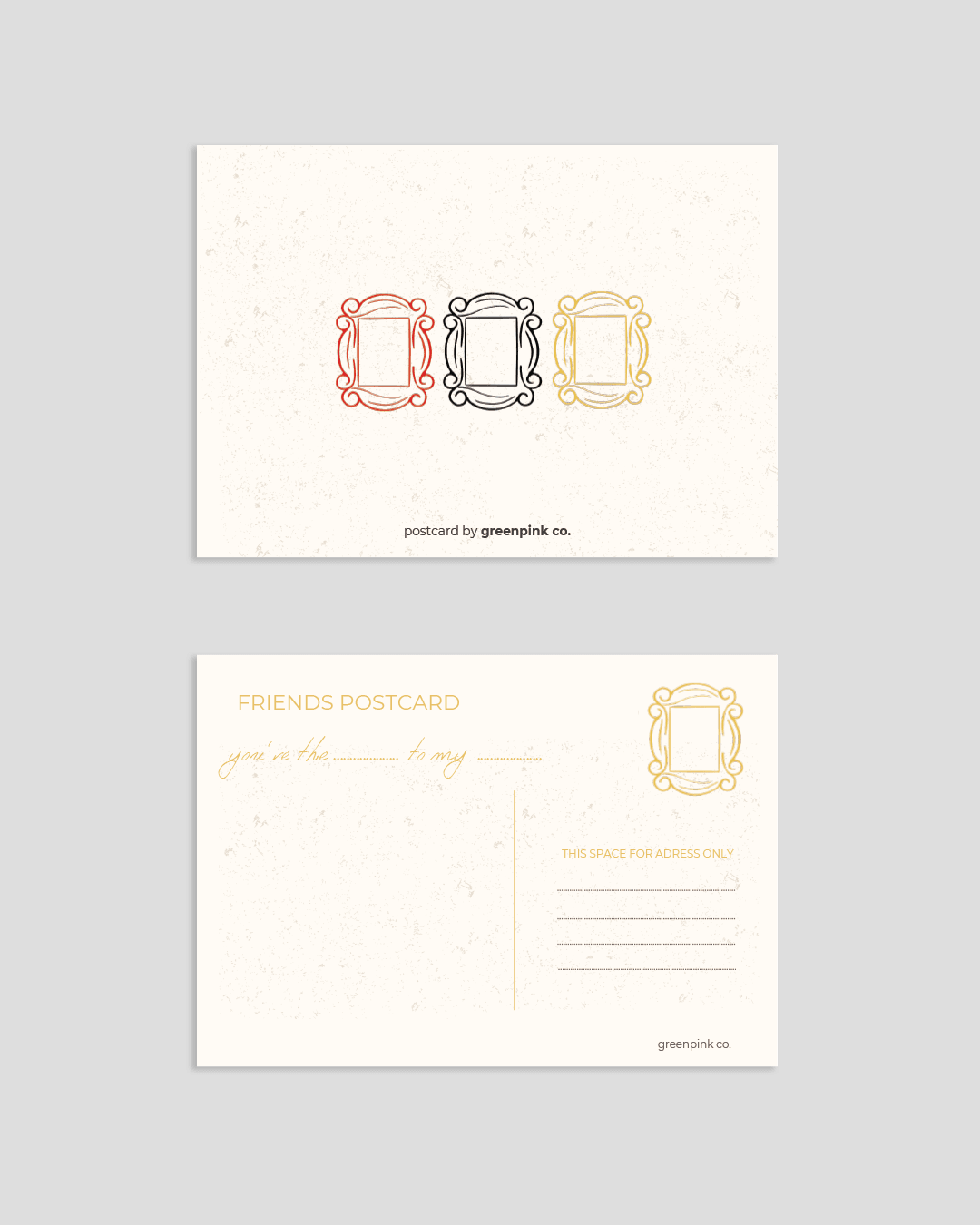 "friends" postcard set (3 pieces)