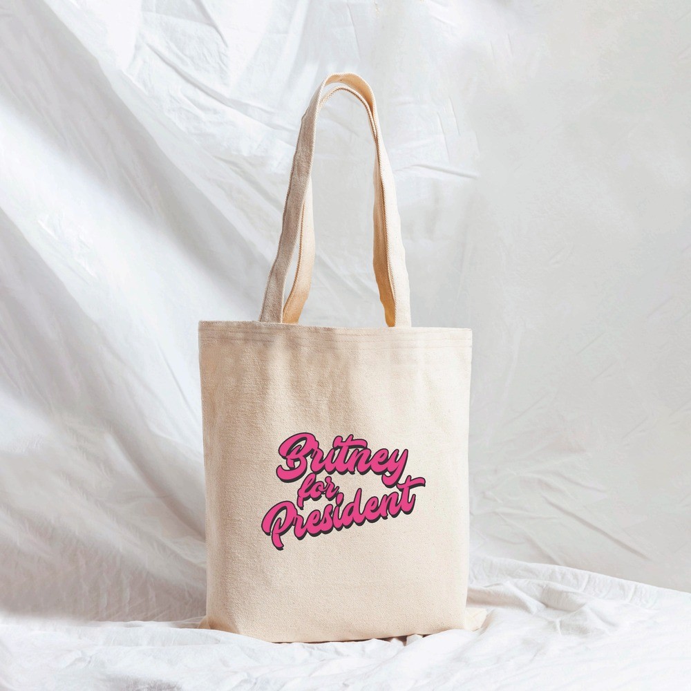 “britney for president” kanvas tote bag