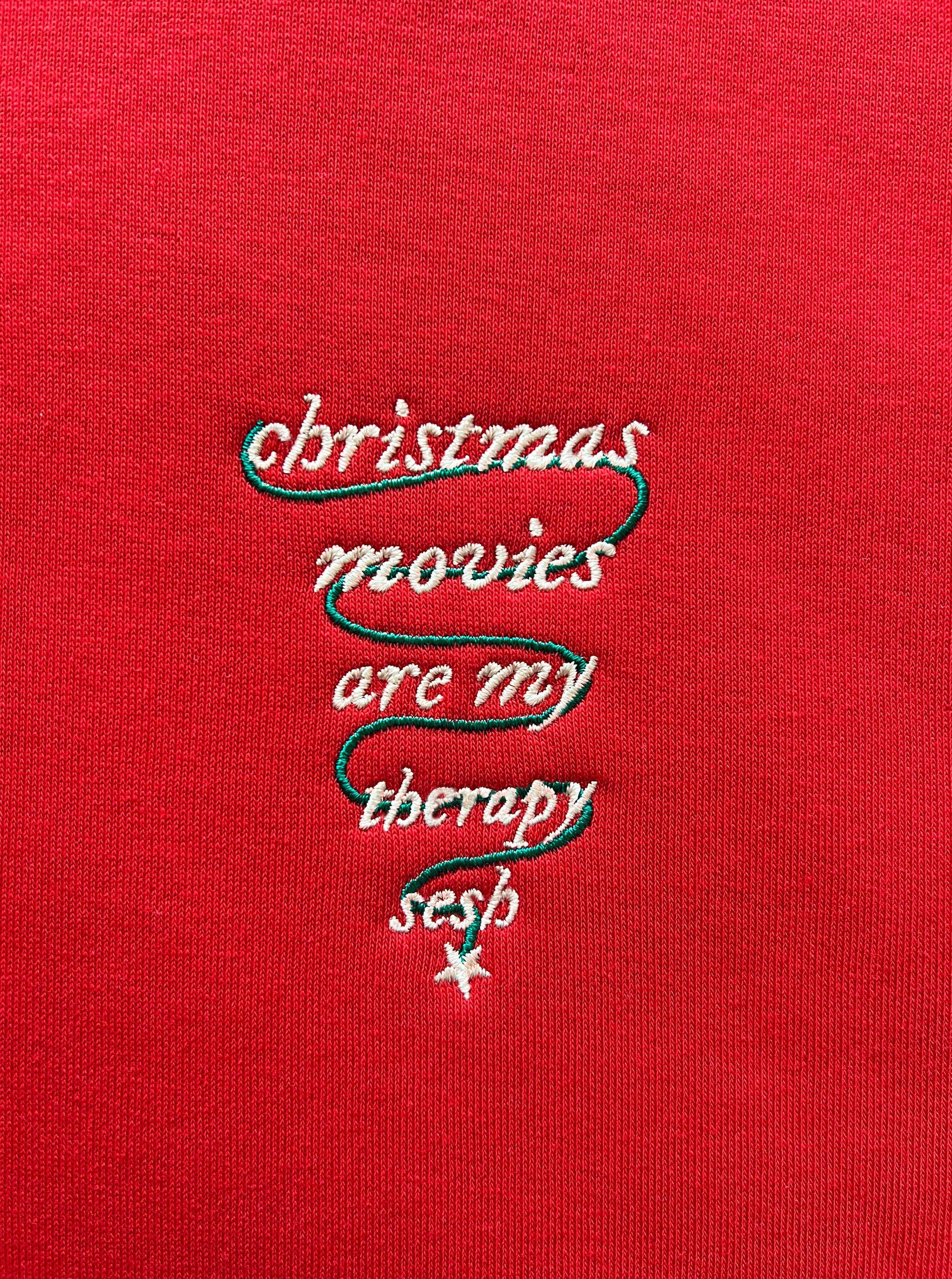 vol.1 / "christmas movies are my therapy sesh" sweatshirt