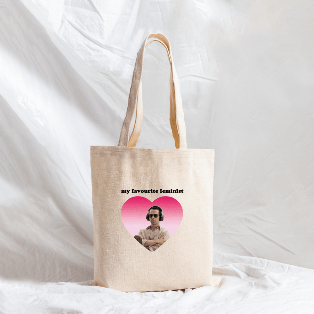 “kendall roy my fav feminist” kanvas tote bag