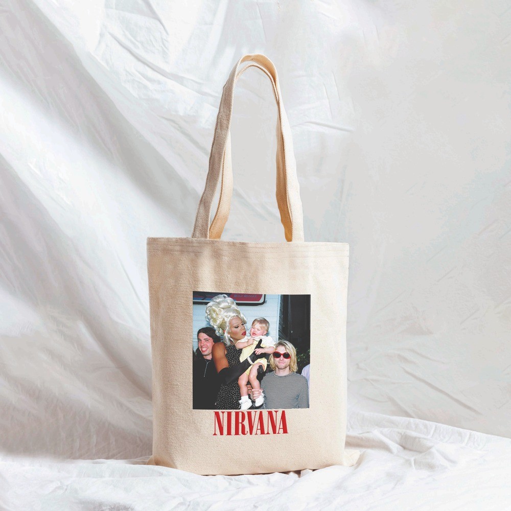 “nirvana” kanvas tote bag