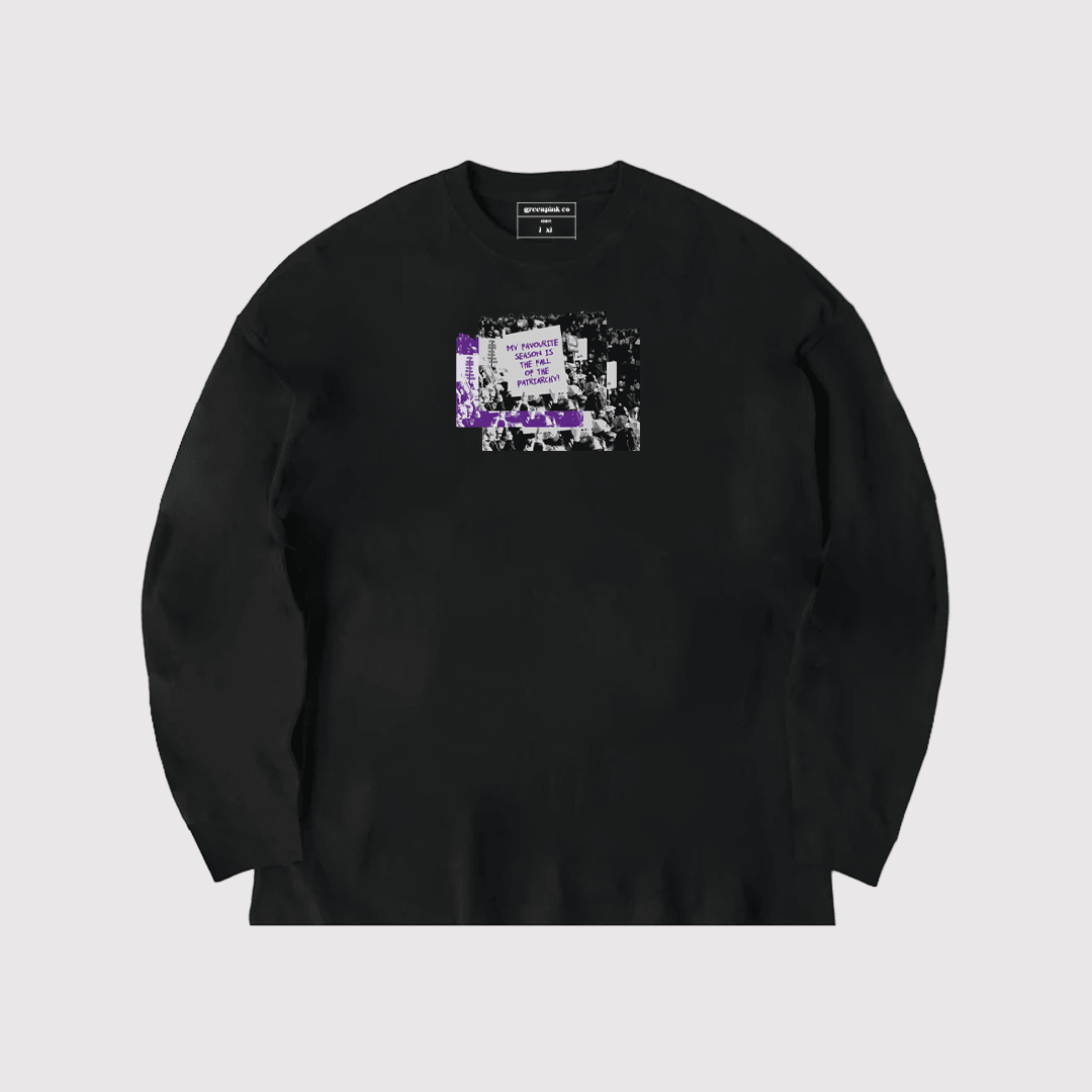 “the fall of patriarchy” black long sleeve