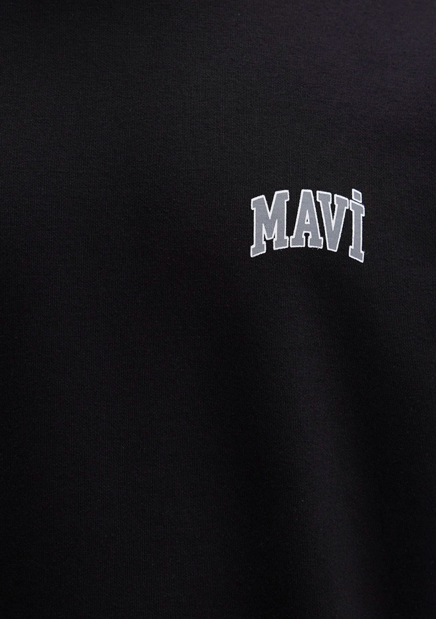 Erkek Mavi Logo Baskılı Siyah Sweatshirt 0611716-900