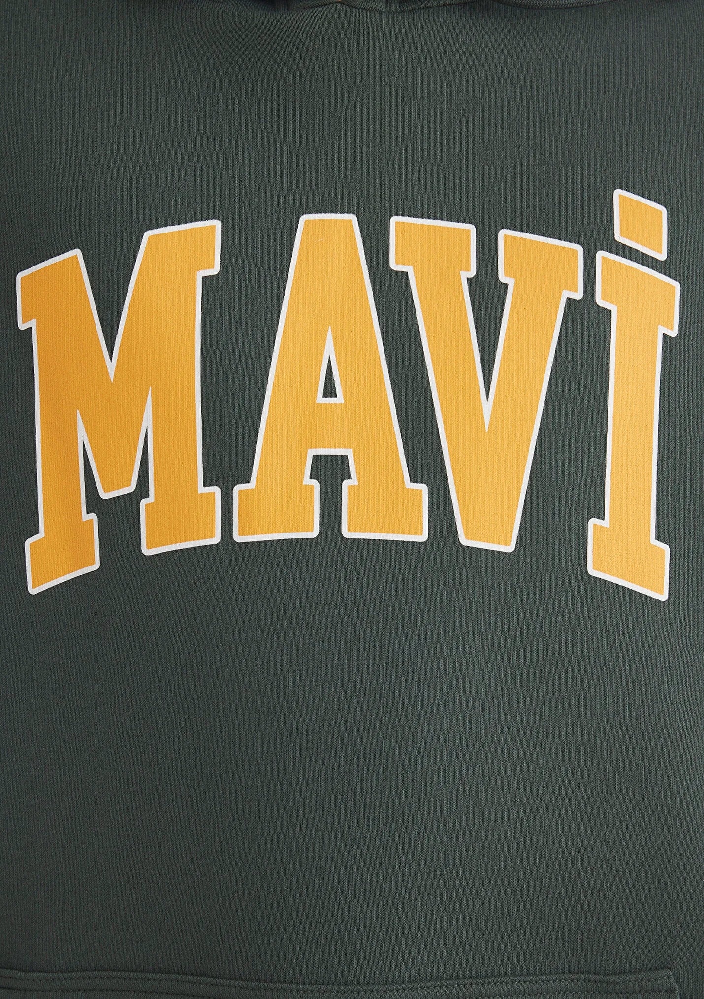 Logo Baskılı Kapüşonlu Yeşil Erkek Sweatshirt