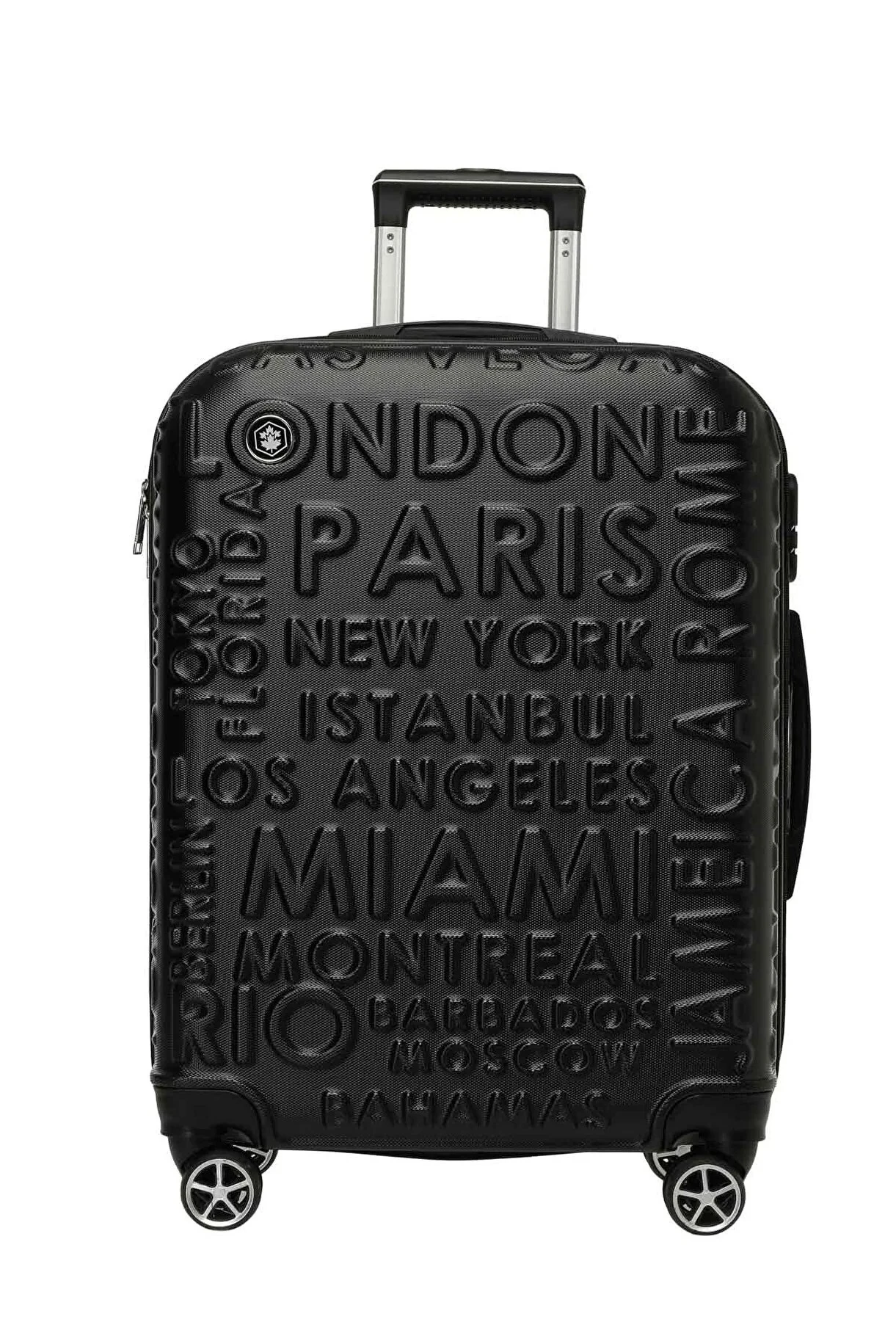 5W LUGANO -B ABS 5PR Siyah Unisex Büyük Boy Valiz