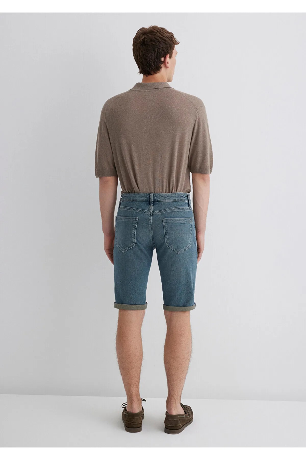 Mavi Nicholas Mavi Premium Vintage Puslu Indigo Jean Şort 0416089816