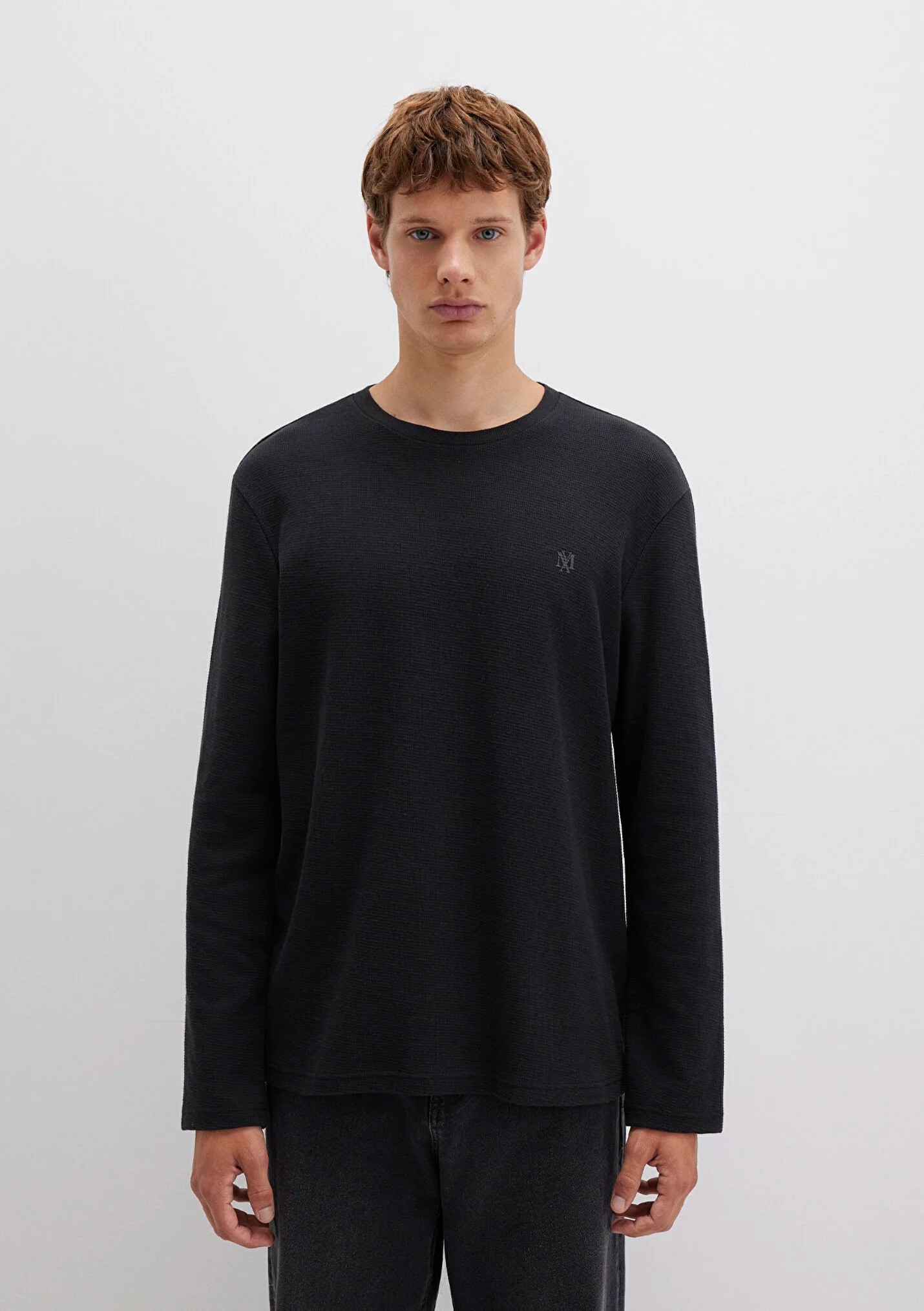 Uzun Kol Erkek Siyah Basic Sweatshirt 065755-900