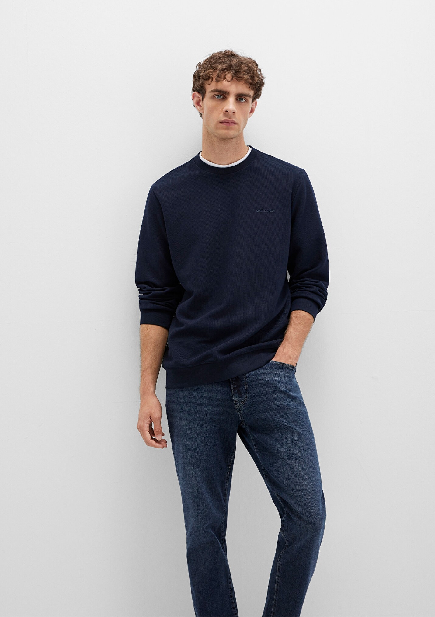 Lacivert Erkek Sweatshirt 0S10480-80872