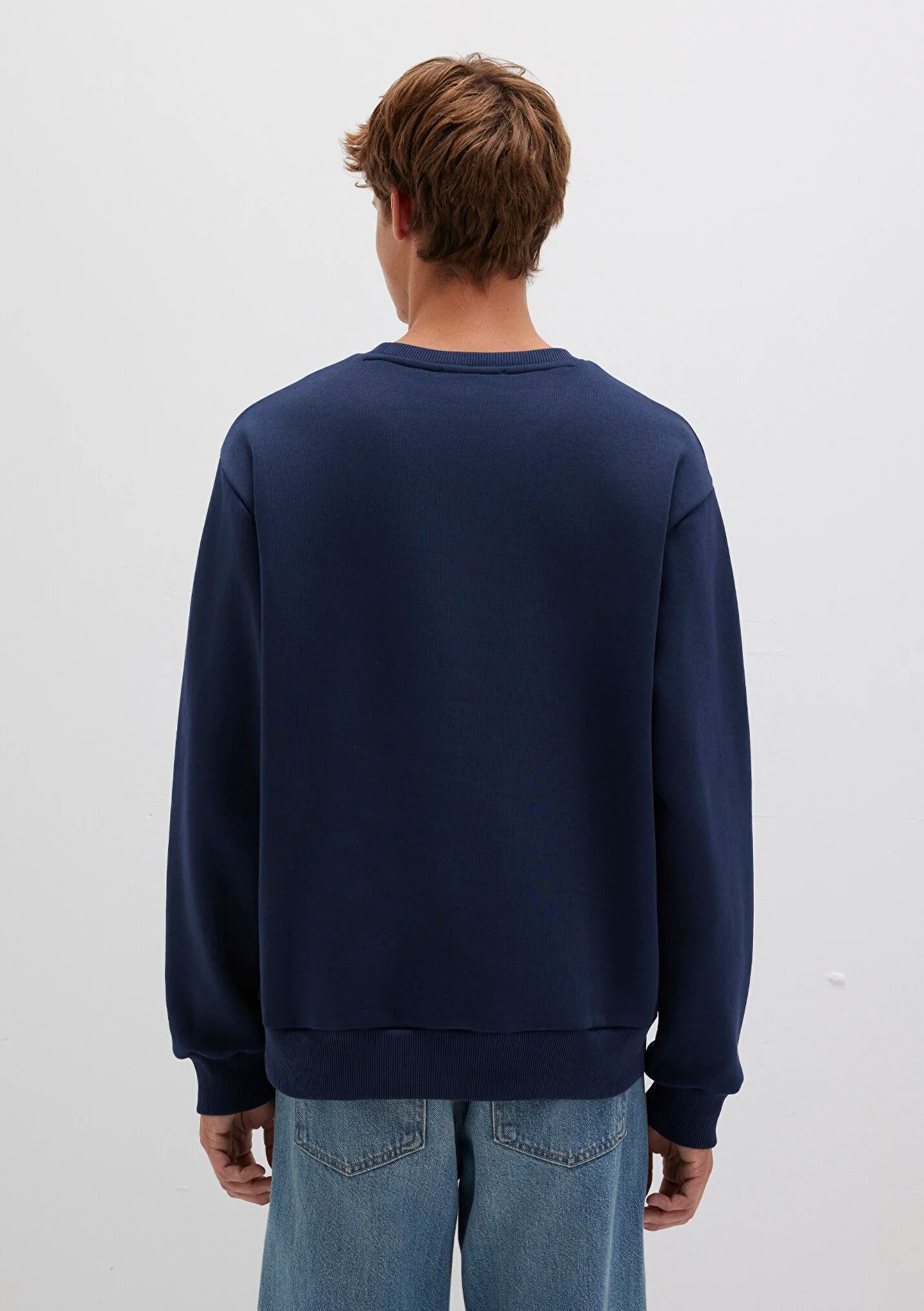 Mavi Logo Baskılı Lacivert Erkek Sweatshirt 0S10379-70488