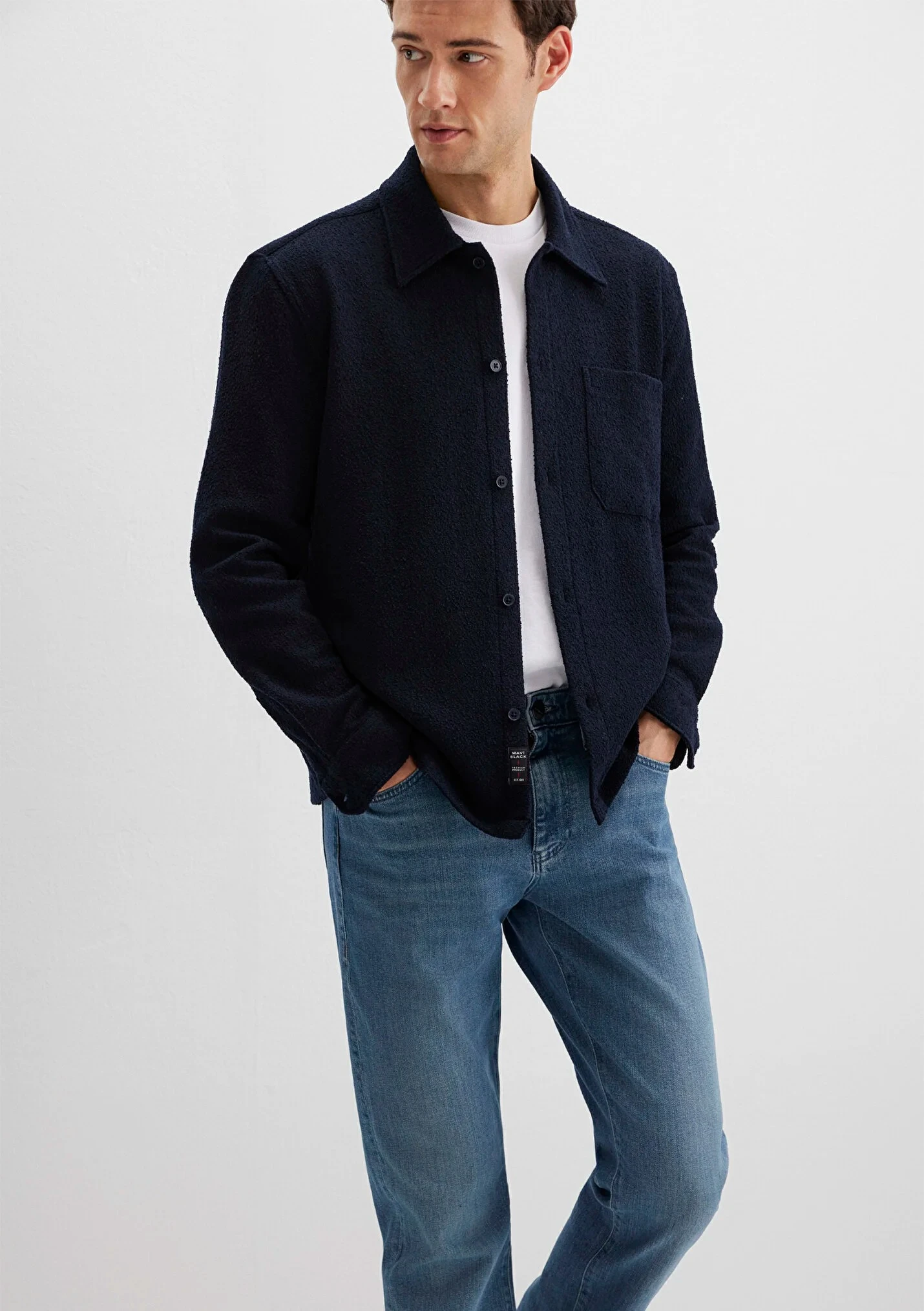 Mavi Black Lacivert Erkek Cepli Gömlek