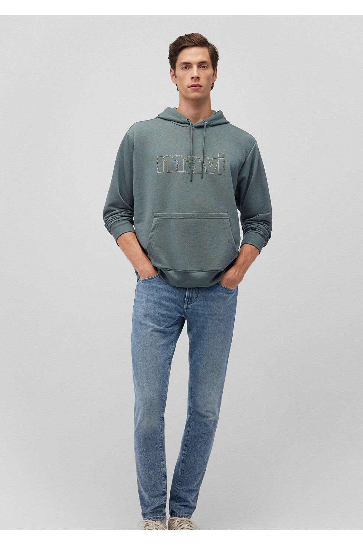 Logo Baskılı Yeşil Erkek Sweatshirt 0s10196-71577