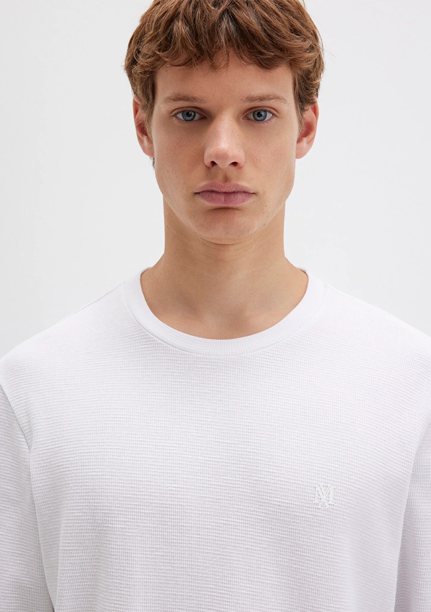 Uzun Kol Erkek Beyaz Basic Sweatshirt 065755-620