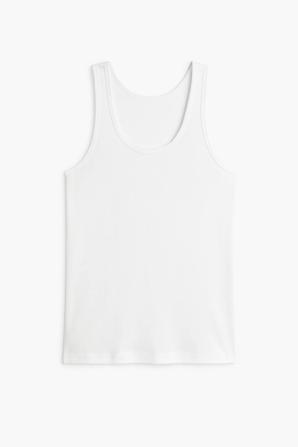 Likralı Bambu Erkek Beyaz Atlet